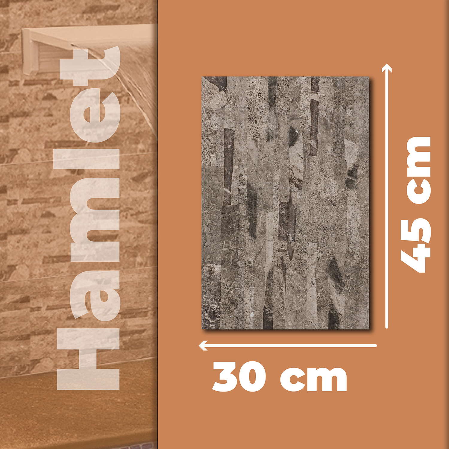 Muro Hamlet Gray Daltile 30 x 45 cm