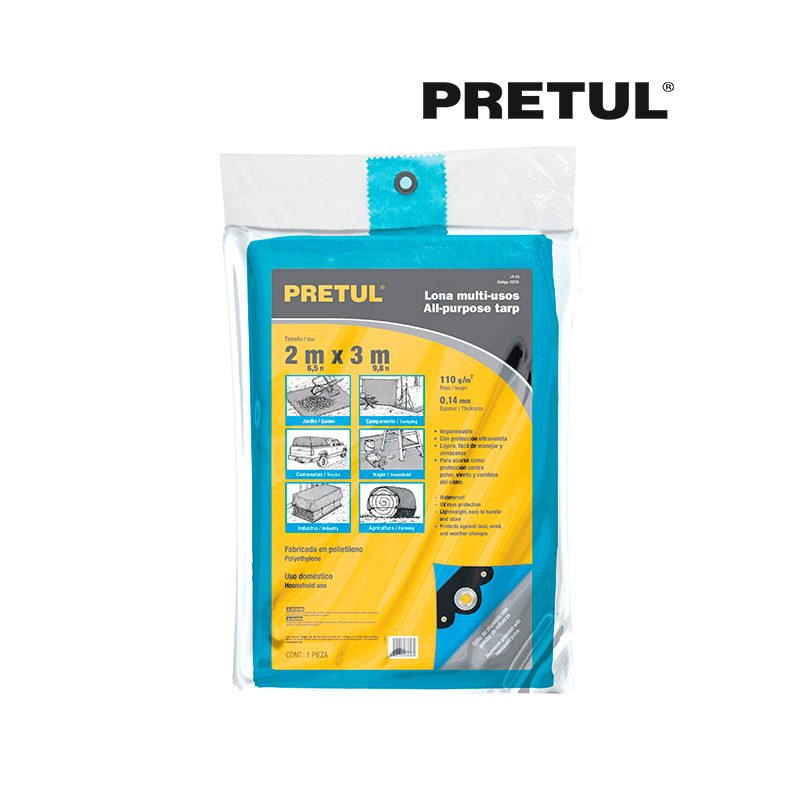 Lona Azul 3 x 4 m Pretul LP-34