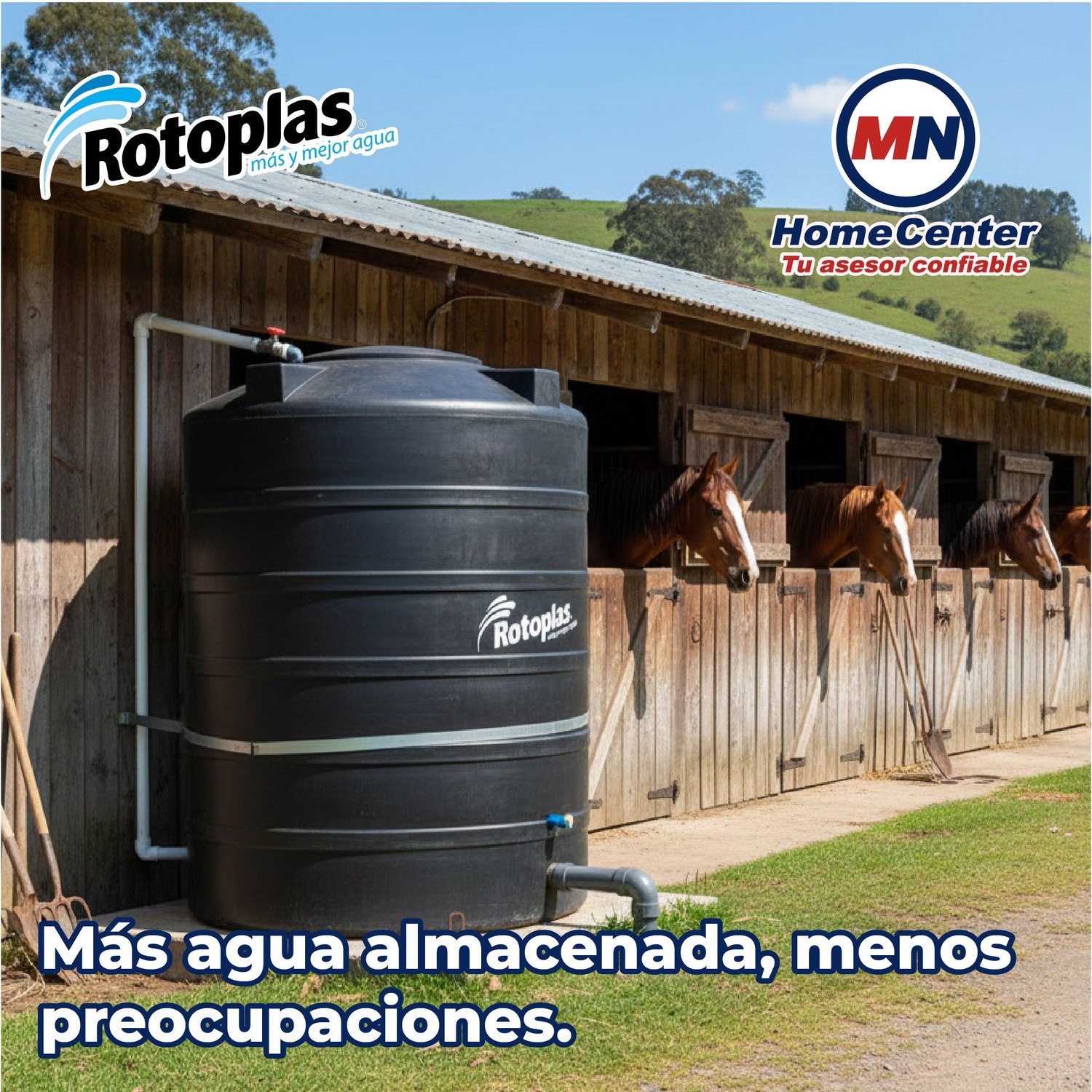 Tanque Agua Rotoplas Estándar Negro 15000 L