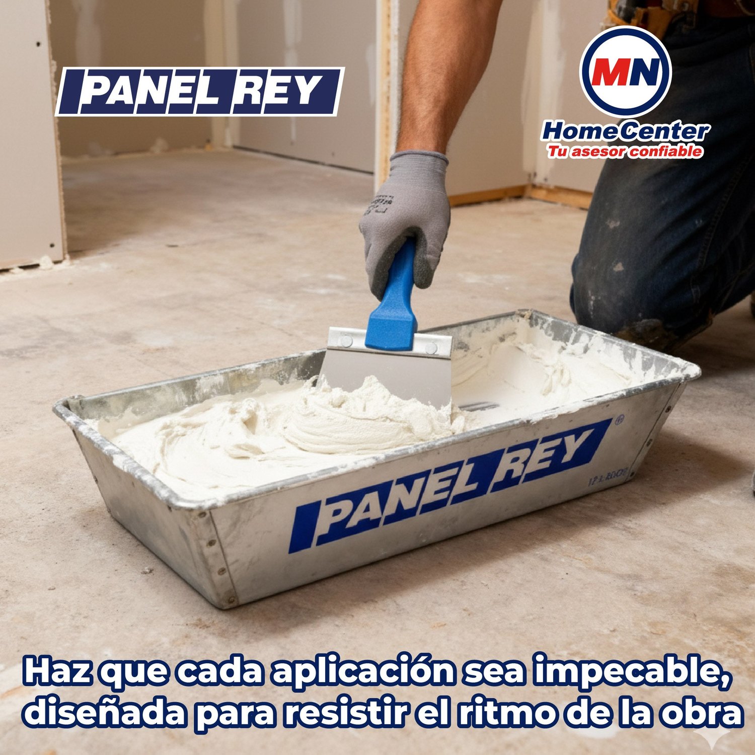 Espátula Mango Plástico Labeled 8 pulg Acero Azul