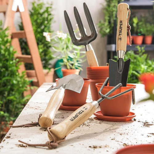 Juego Herramienta para Jardín Truper 4 piezas 6 pulg