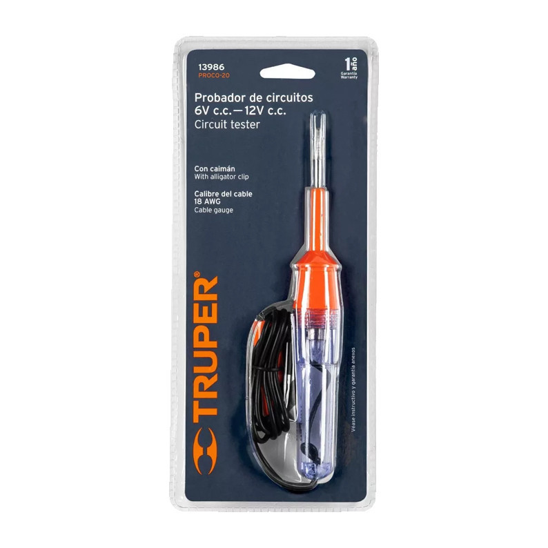 Probador Corriente Directa Caiman 20 cm 1.0 m