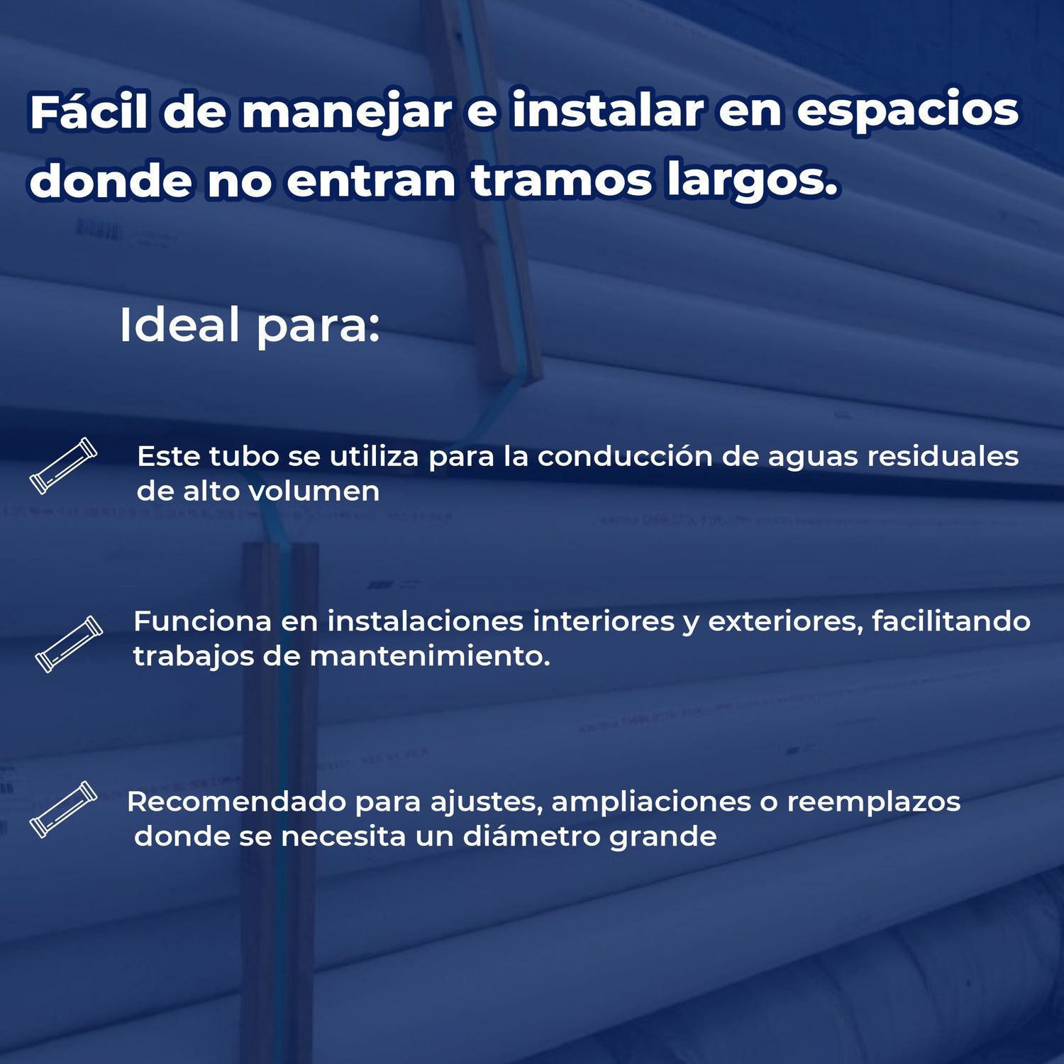 Tubo Sanitario PVC Norma 160 mm 6 x 1 m Advance