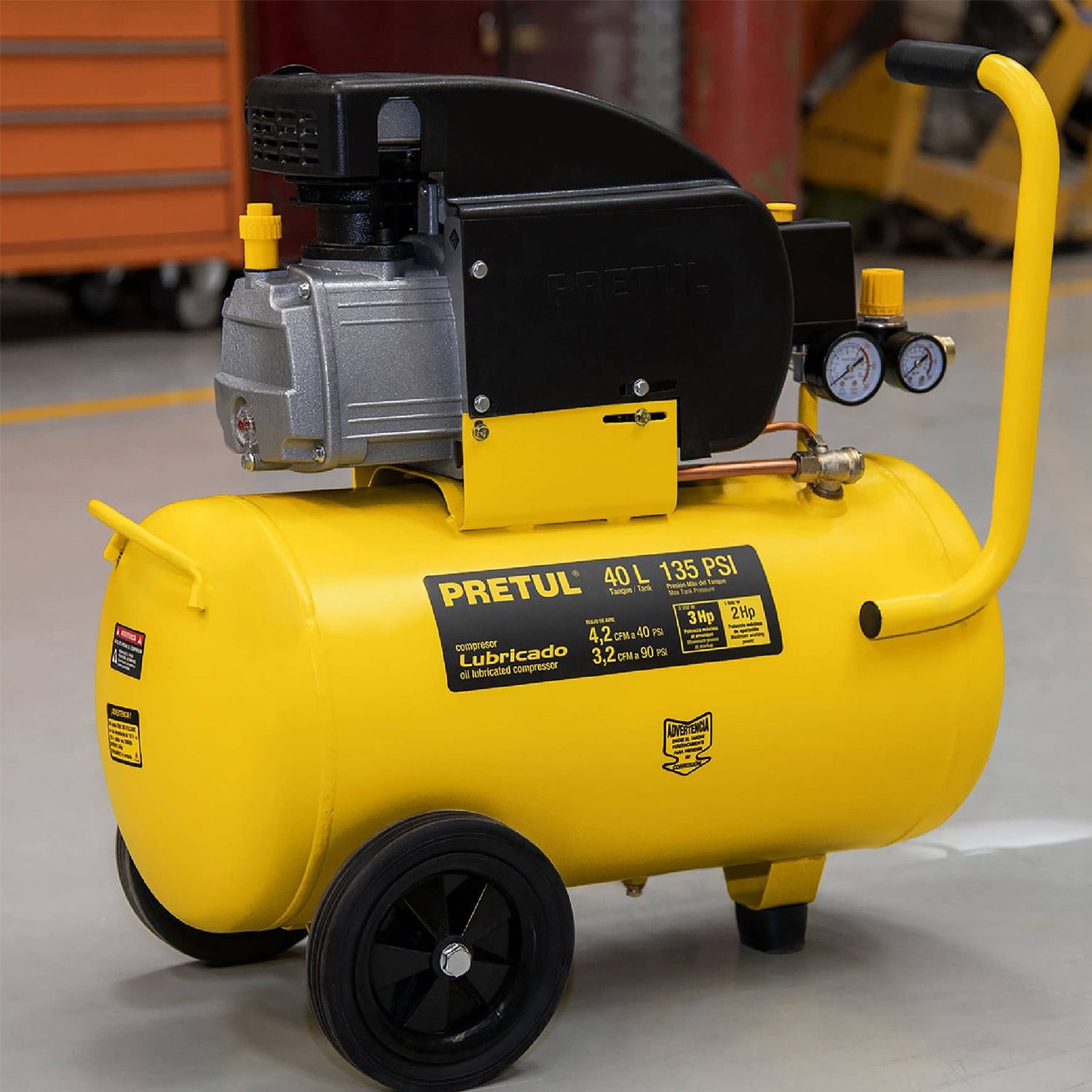 Compresor Aire Pretul Lubricado 120V 40 l