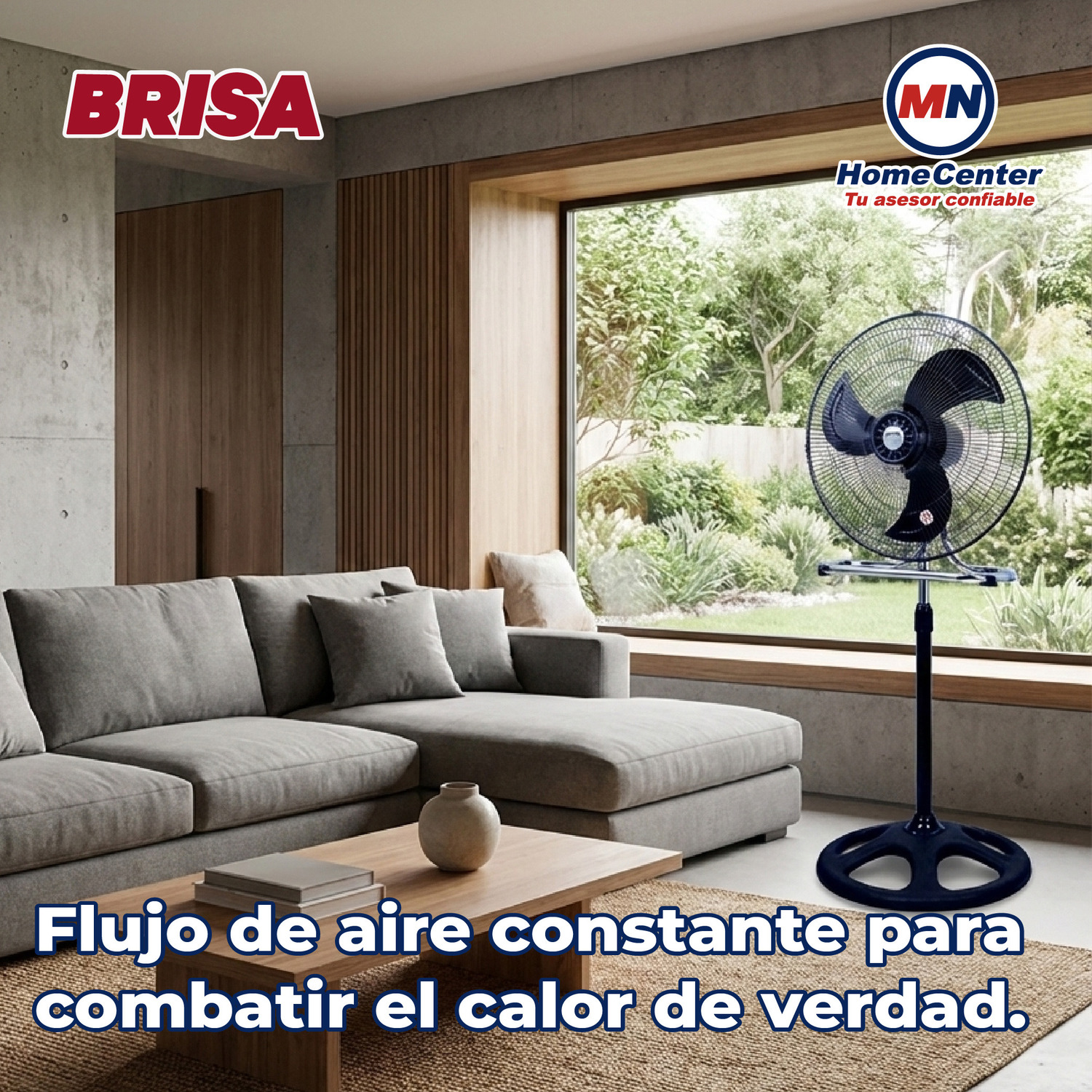 Ventilador 2 En 1 Aspas Aluminio 18" Brisa