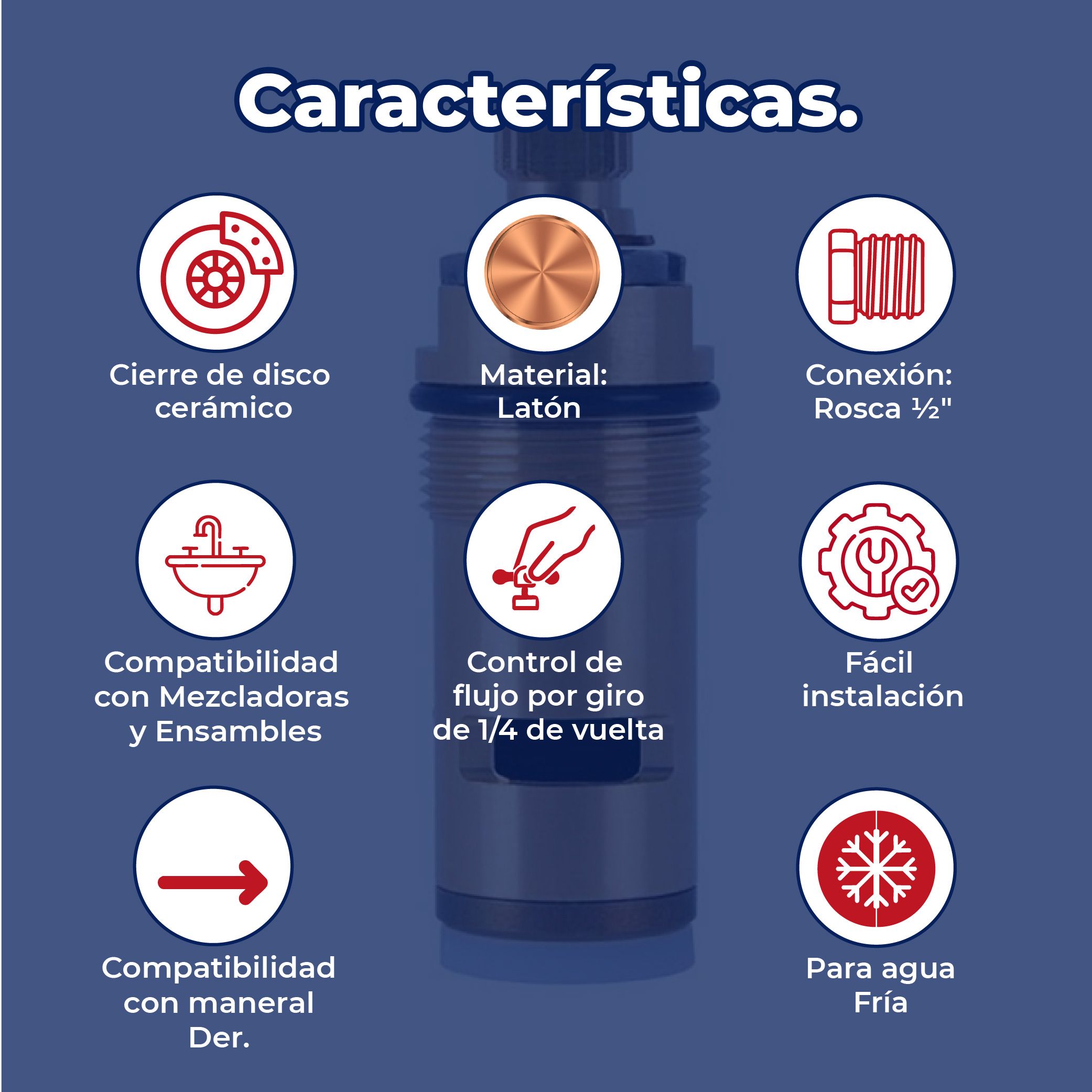 Valvex V Derecho Grande SH1012 Helvex