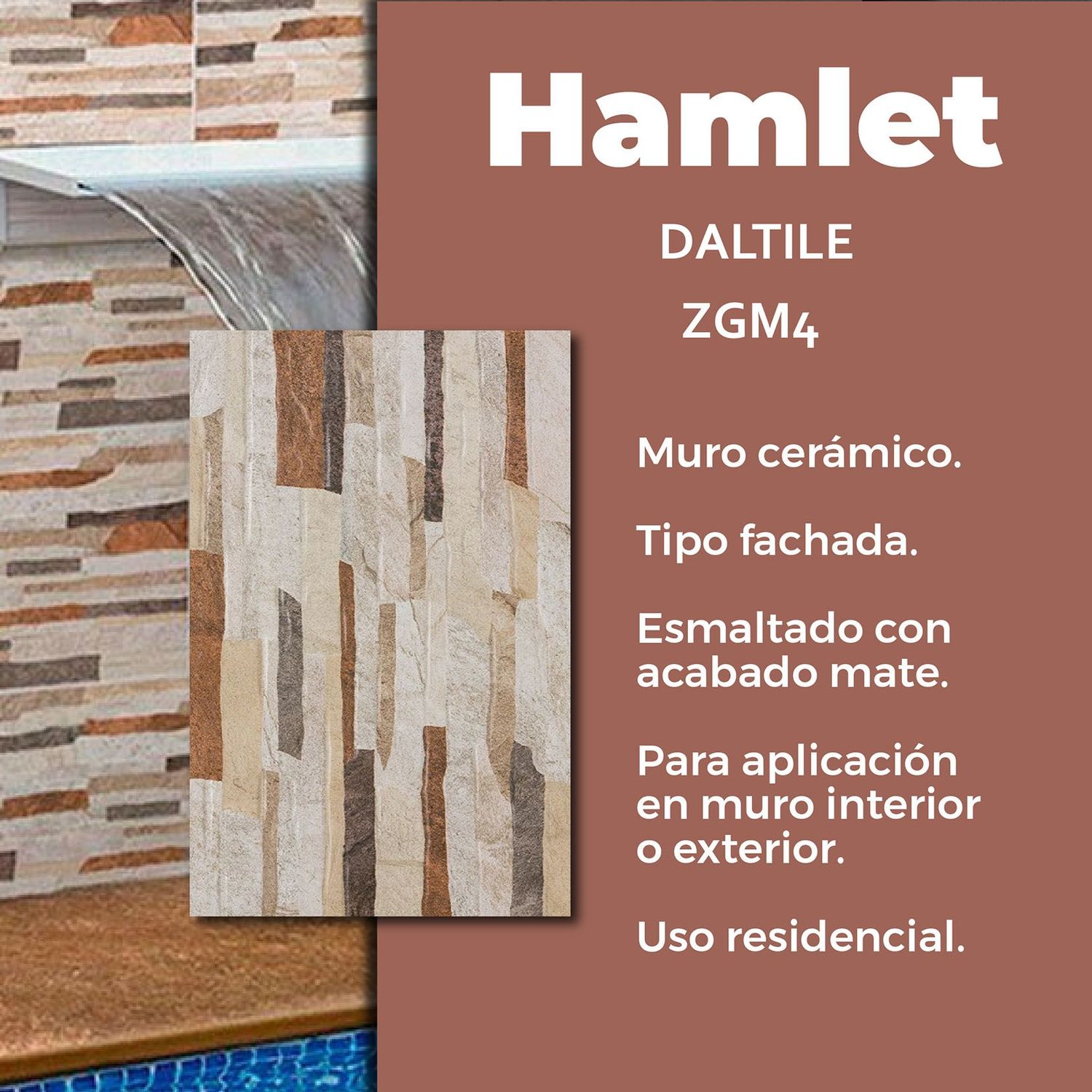 Azulejo Hamlet Latte Daltile 30 x 45 cm