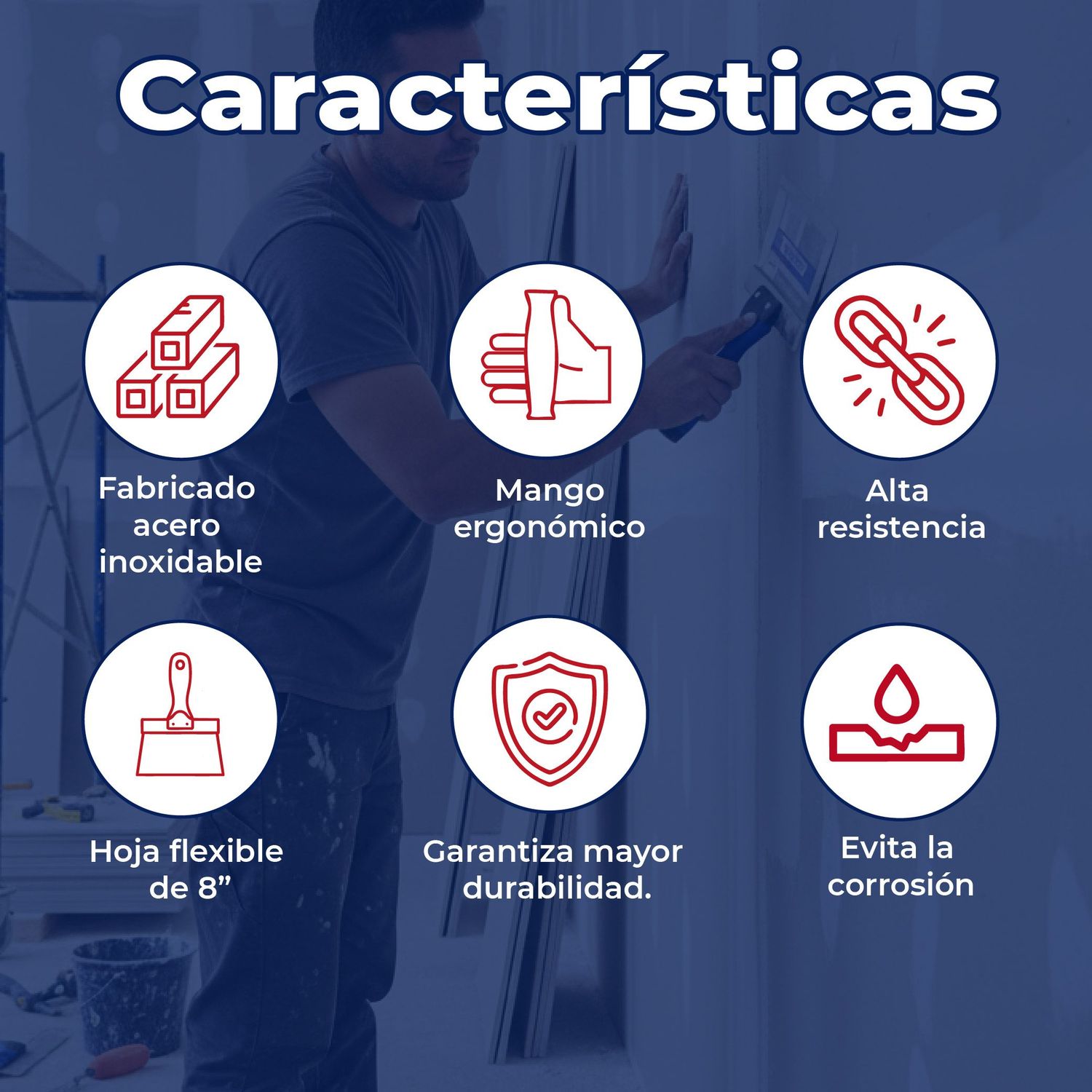 Espátula Acero Inoxidable Panel Rey 8 pulgadas