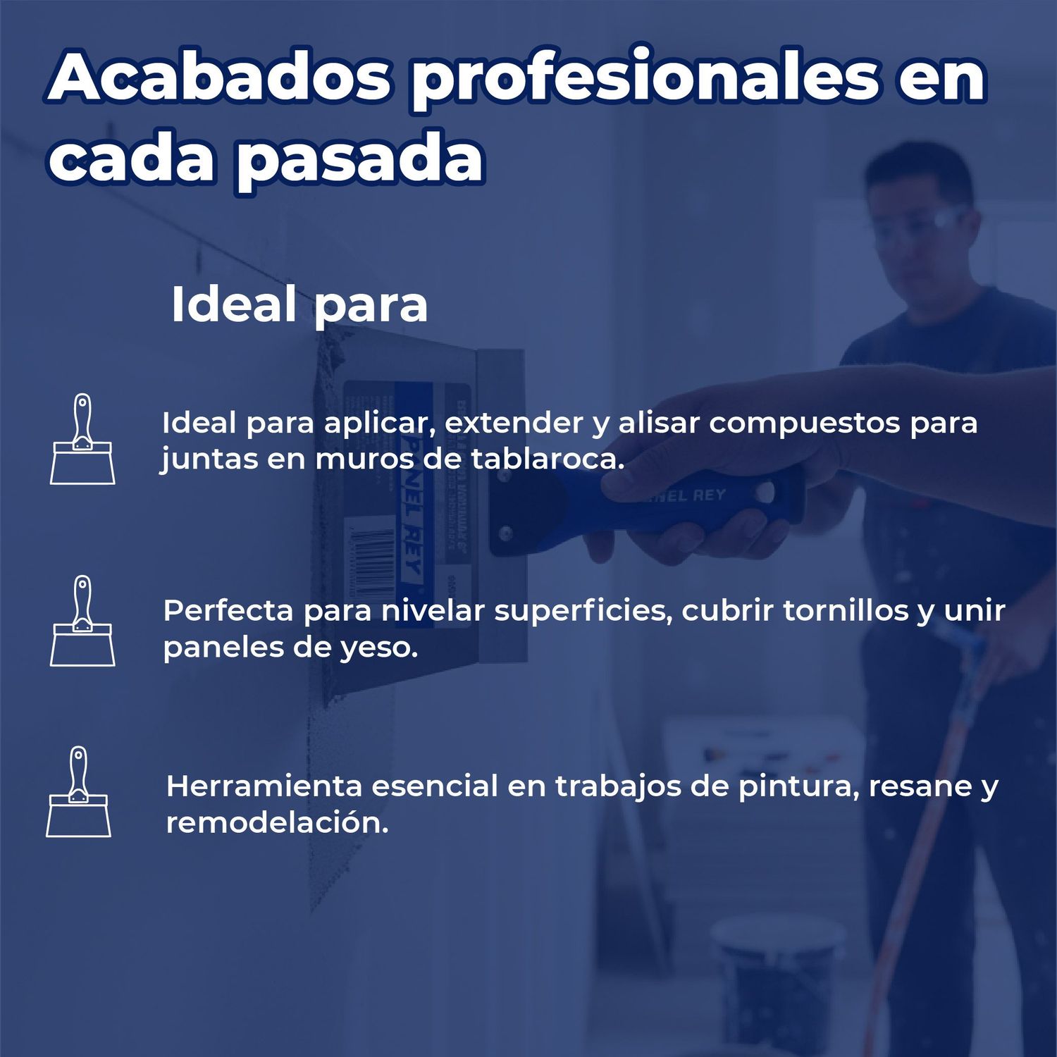 Espátula Acero Inoxidable Panel Rey 8 pulgadas