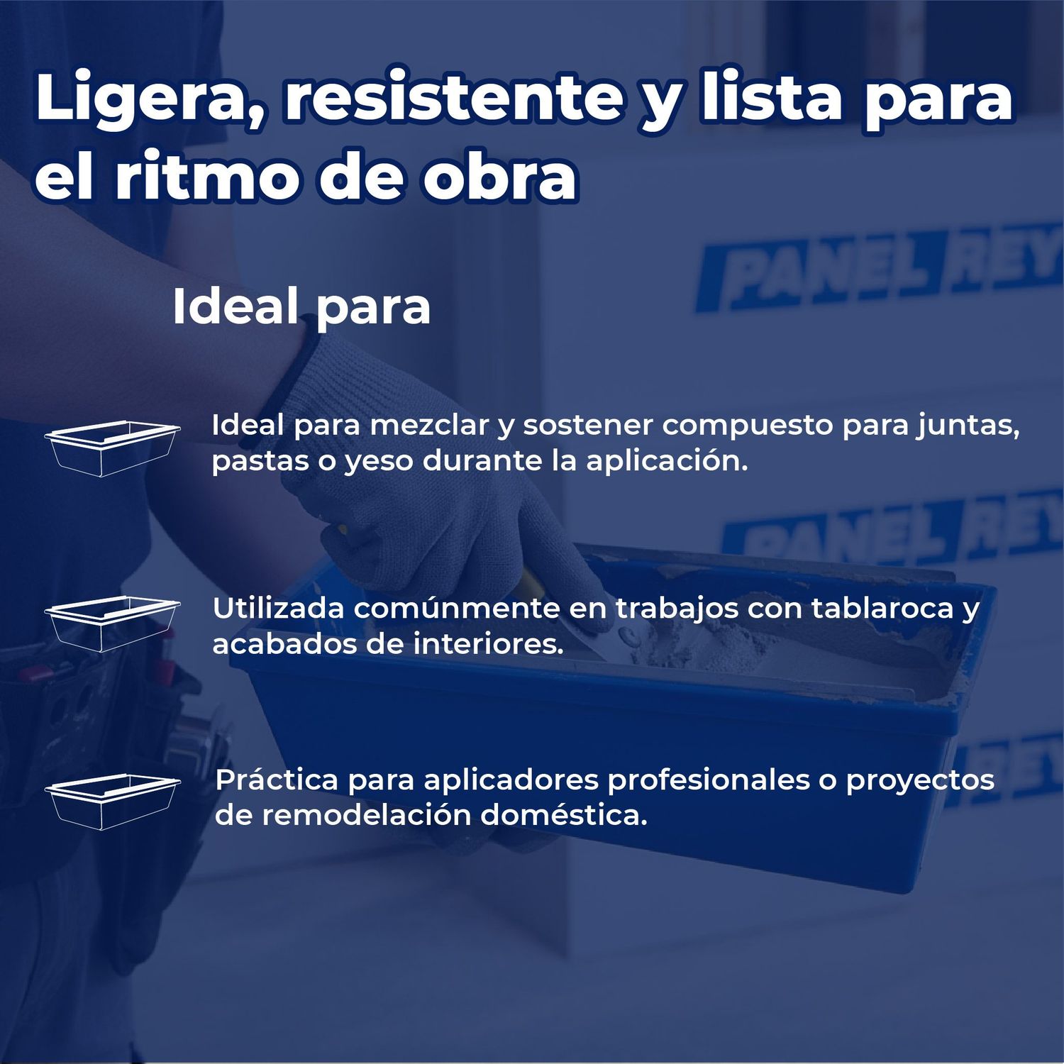 Charola Plástico Panel Rey 12 Pulgadas