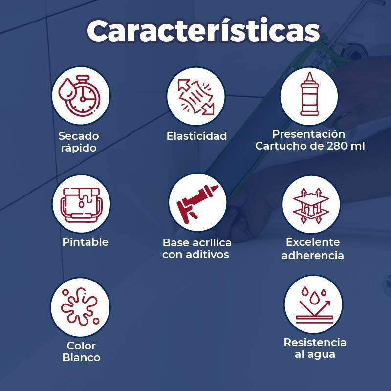 Sellador Acrílico Siliconizado Presto Willy 320 280 mL