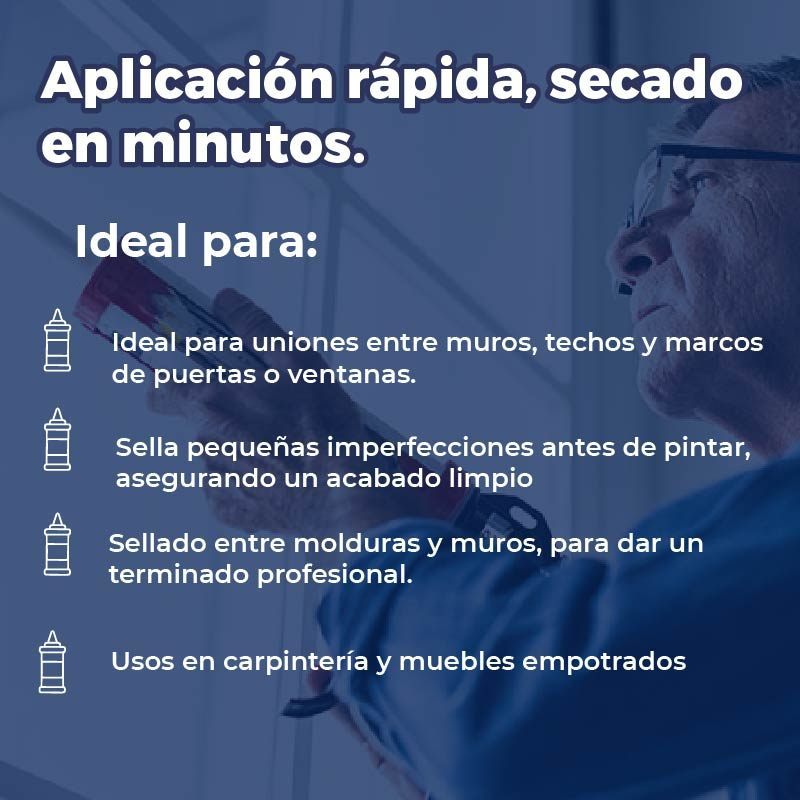 Sellador Acrílico Siliconizado Presto Willy 320 280 mL