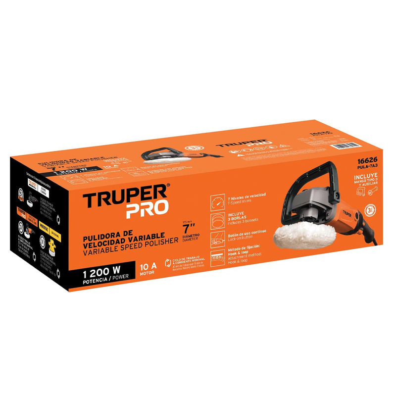 Pulidora Auto 7 pulg Truper 1200 W