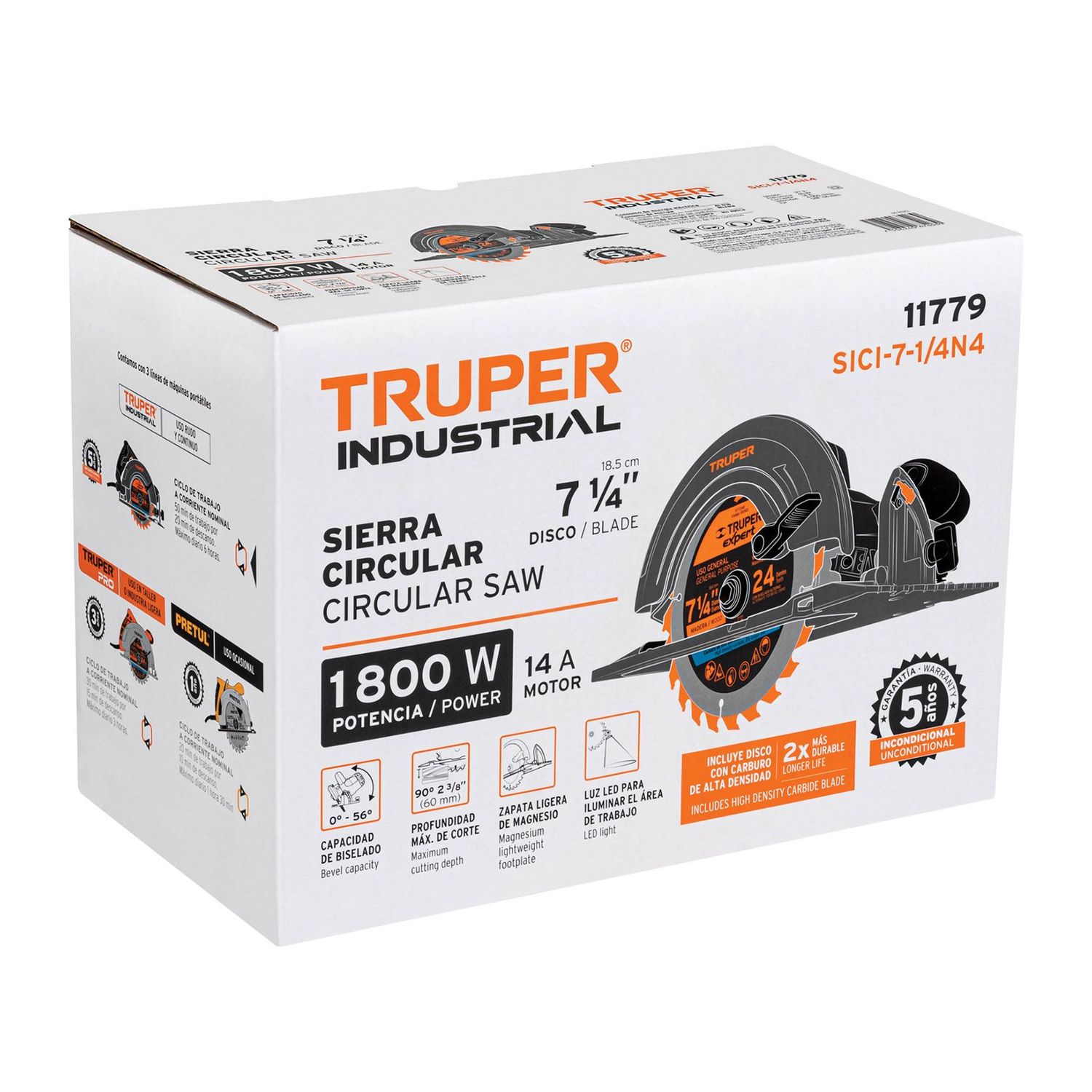 Sierra Circular 7 1/4" INDUSTRIAL 1,800W