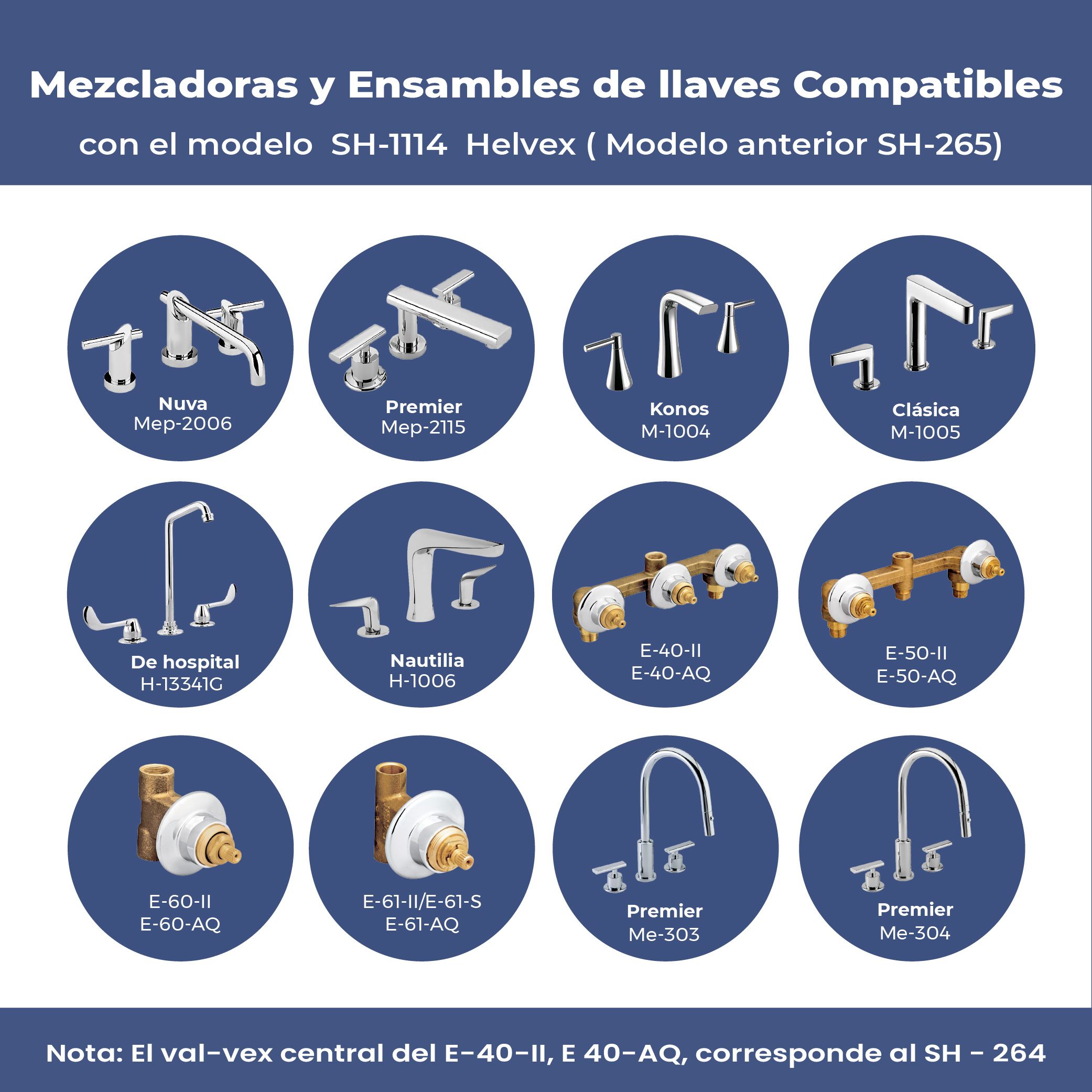 Valvex V Izquierdo Grande SH1114 Helvex