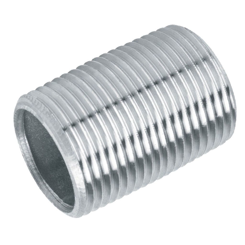 Niple Galvanizado 06 mm ¼ Rosca Corrida