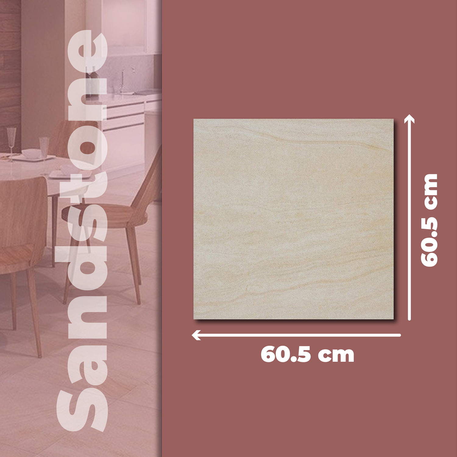 Piso Sandstone Beige Daltile 60.5x60.5 cm