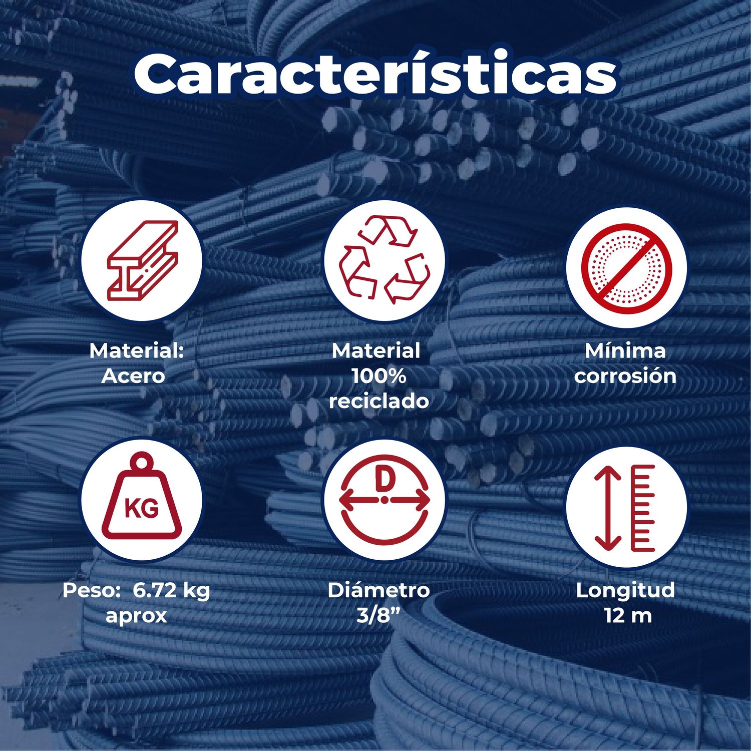 Varilla doblada #3 3/8x12 m AR-42