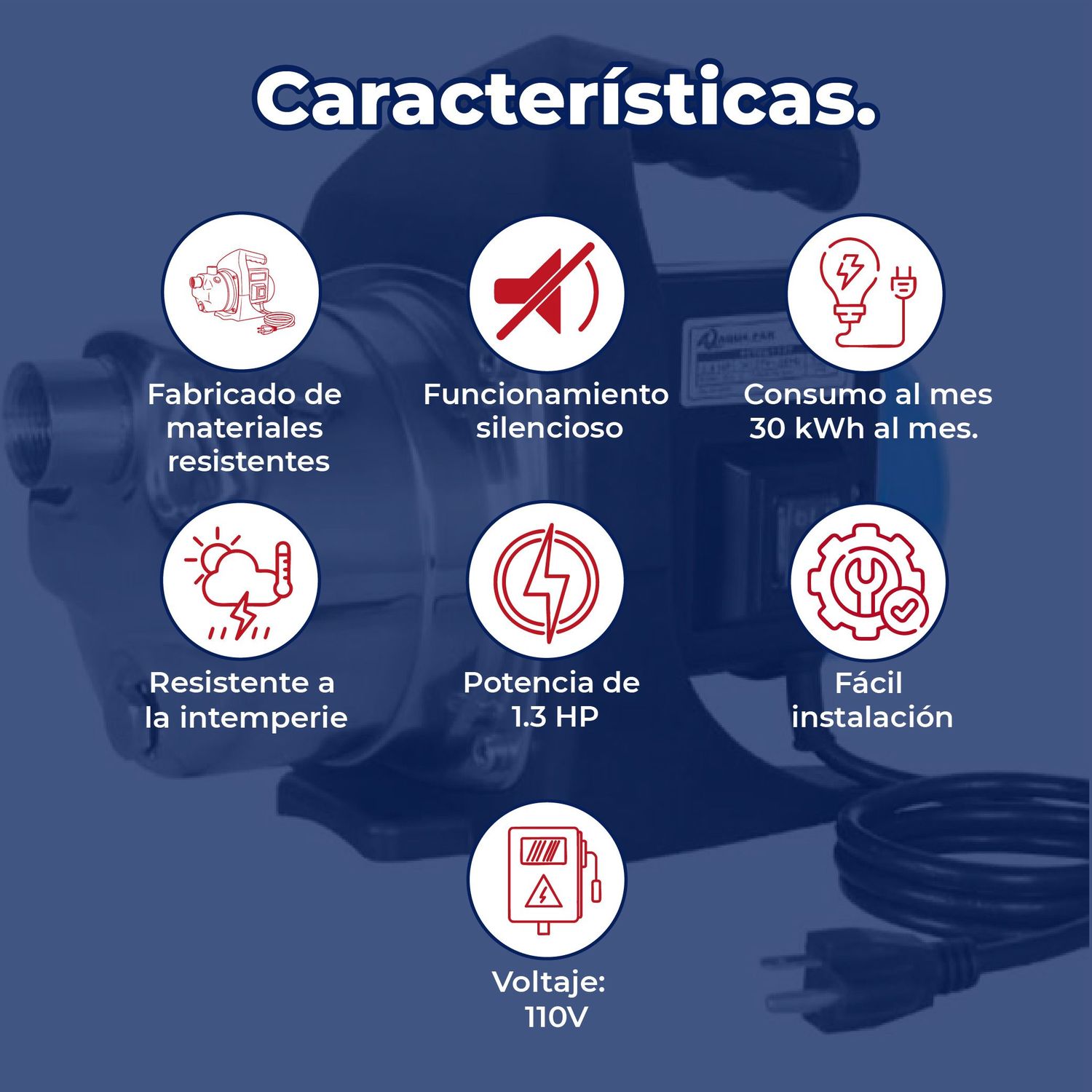 Bomba Centrífuga Tipo Jet 1.3 hp Altamira Villarreal 110 V