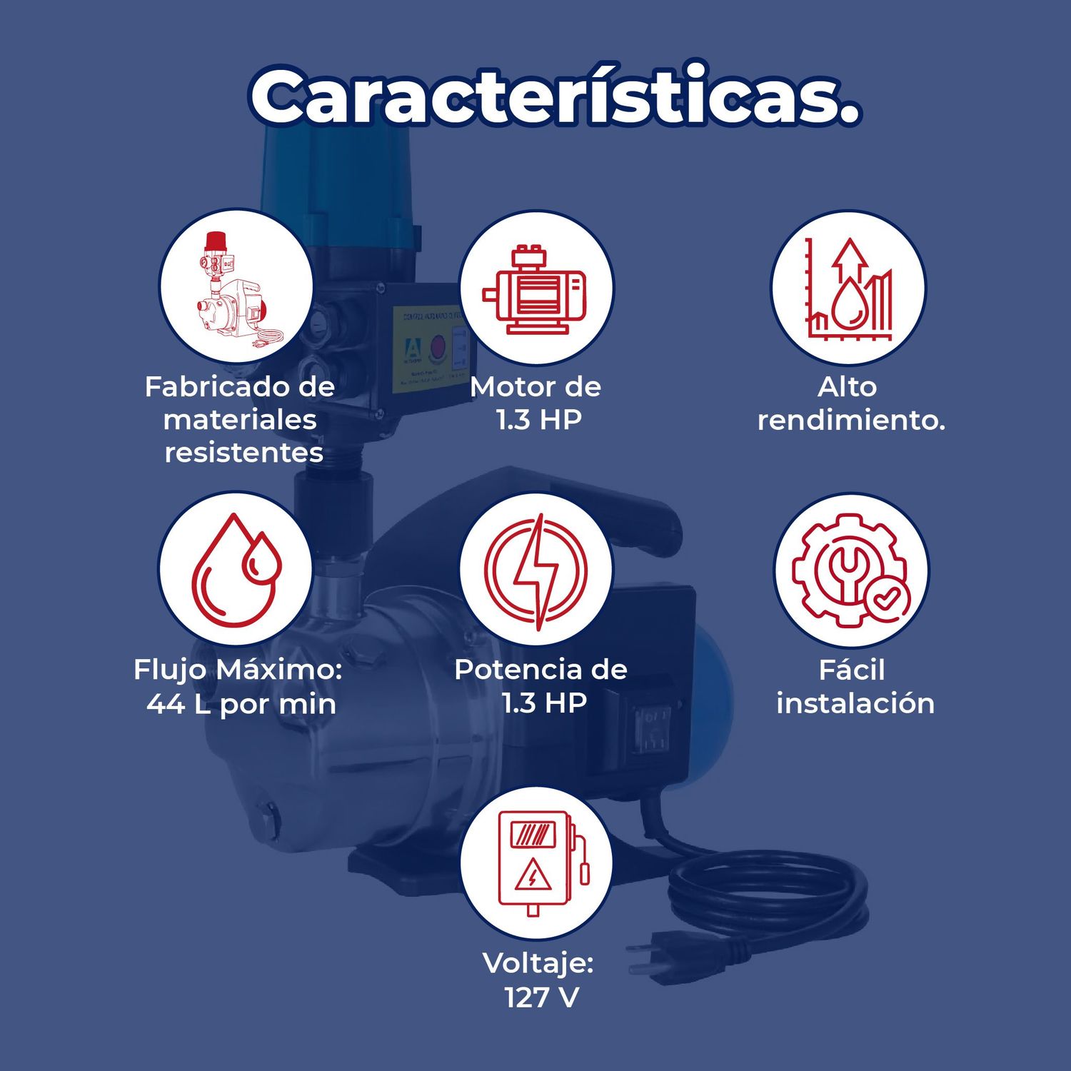 Bomba Presurizadora Agua Altamira 1.3 HP Sistema Hidroneumático