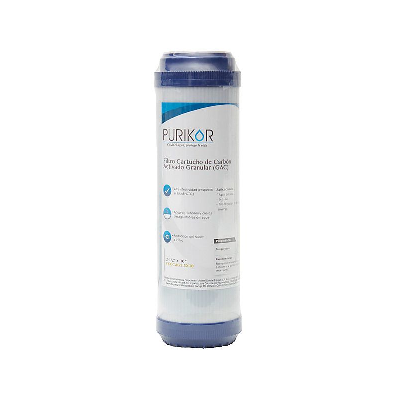 Cartucho Carbón Activado Granular Osmosis 2.5 x 10 Purikor