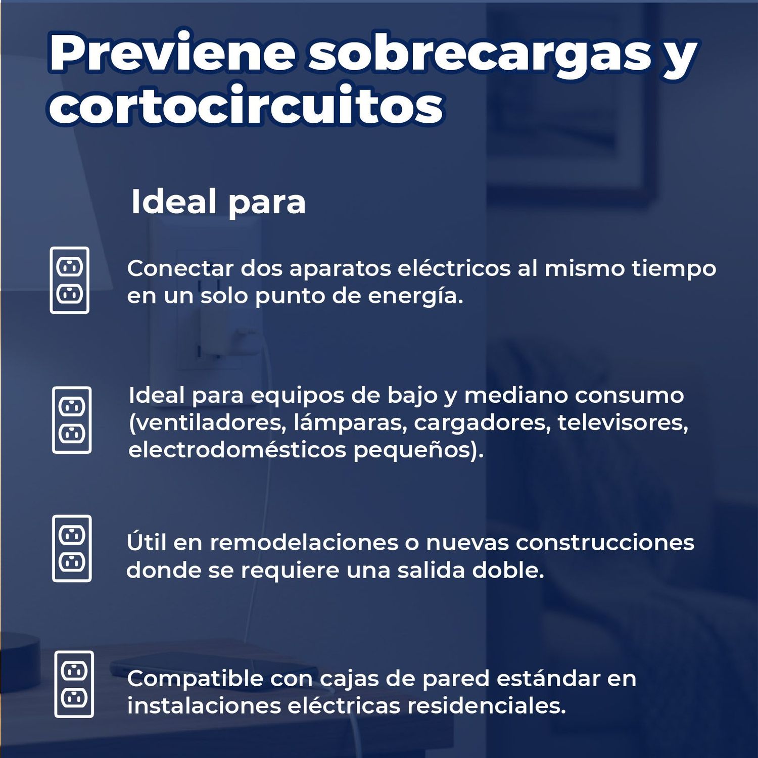 Placa 3 Contactos Polarizados Lucek Blanco modelo BA08B