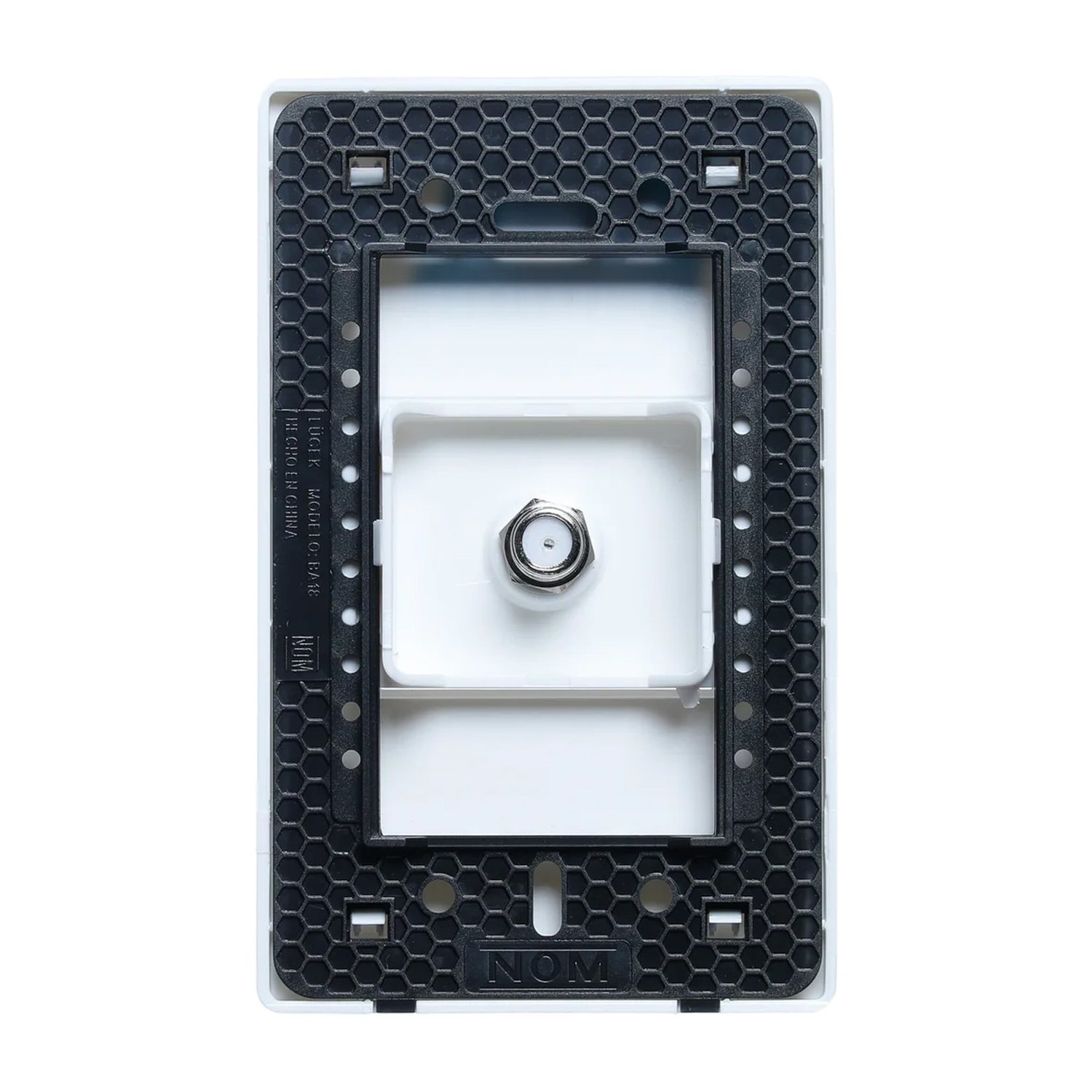 Placa 1 Toma Coaxial marca Lucek Blanco