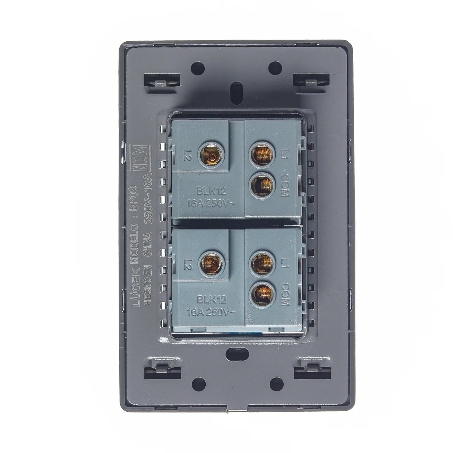 Placa 2 Apagadores Lucek BP09MP