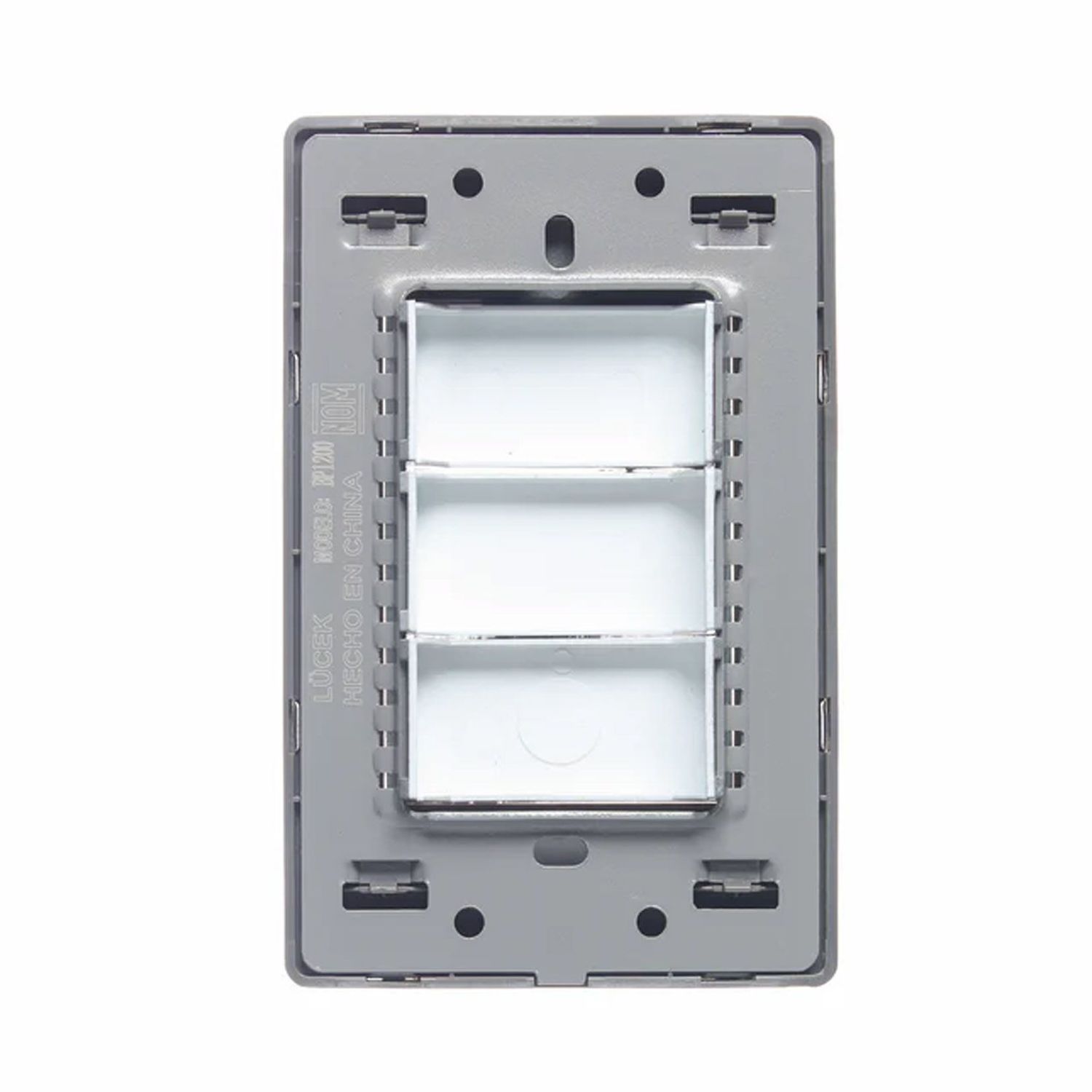 Placa Ciega Plateado Lucek BP1200MP