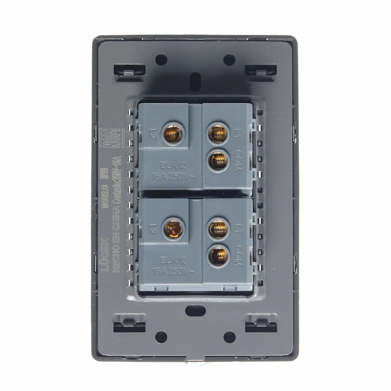 Placa 2 Apagadores Lucek BP09MA