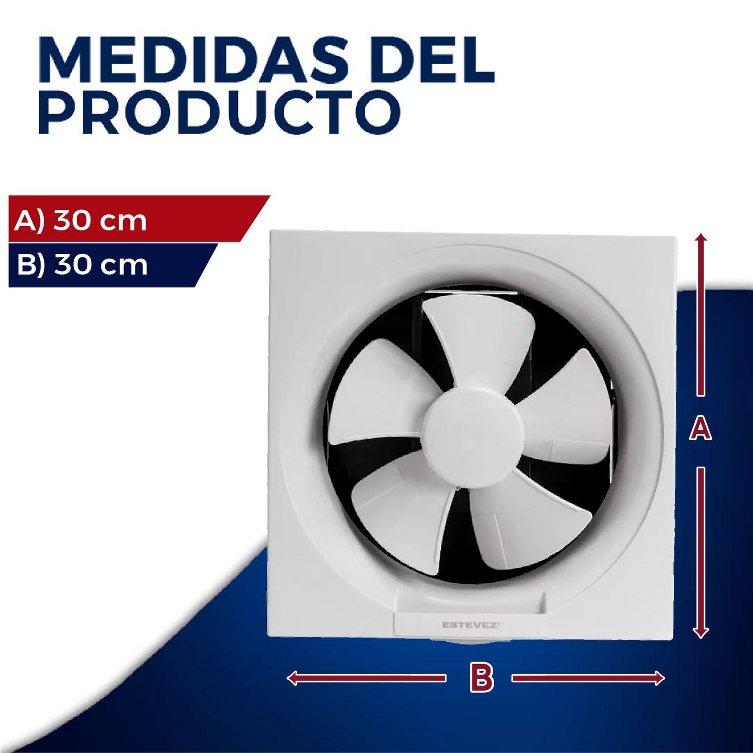 Extractor Industrial Estevez 8 pulg Blanco