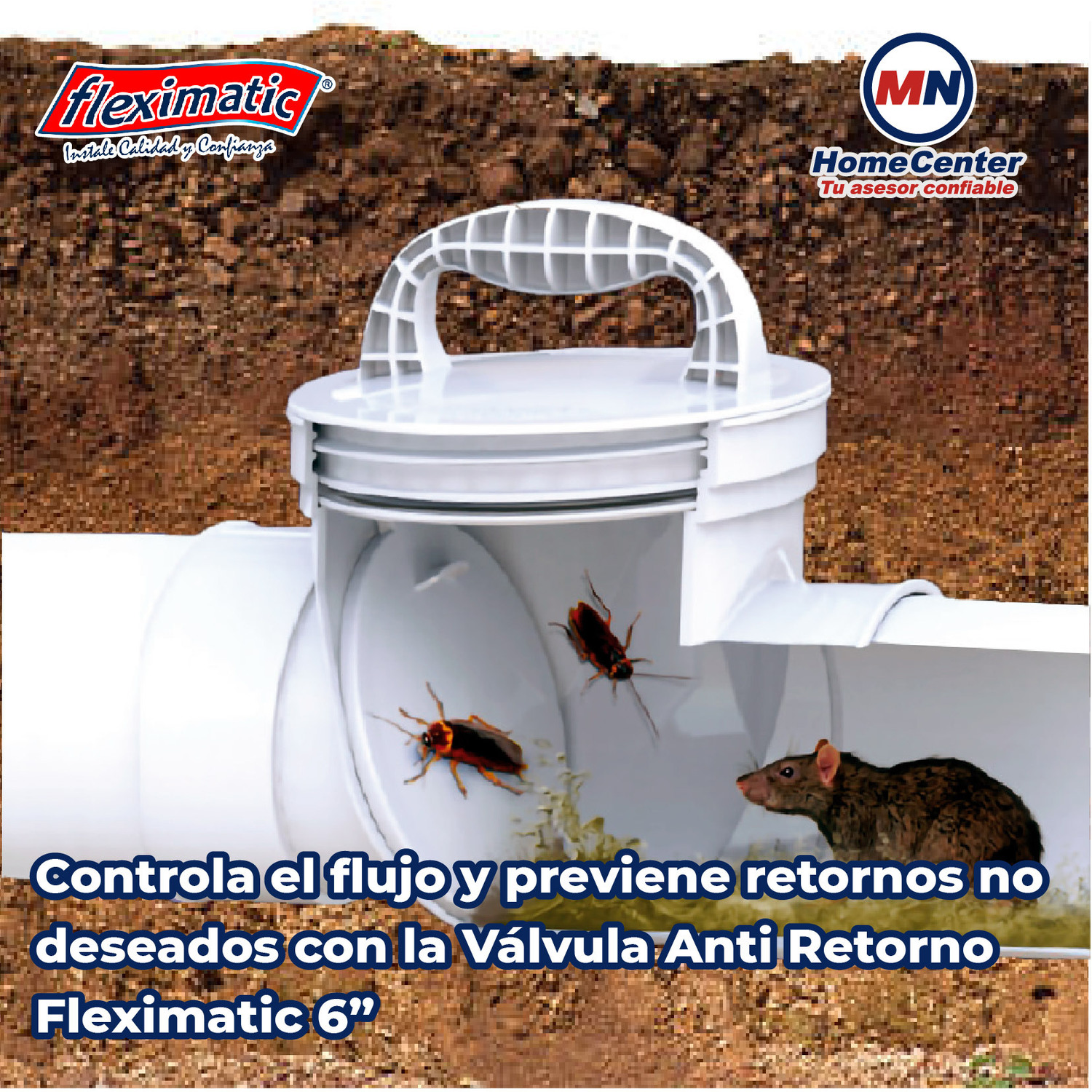 Válvula Anti Retorno Fleximatic 6 pulg