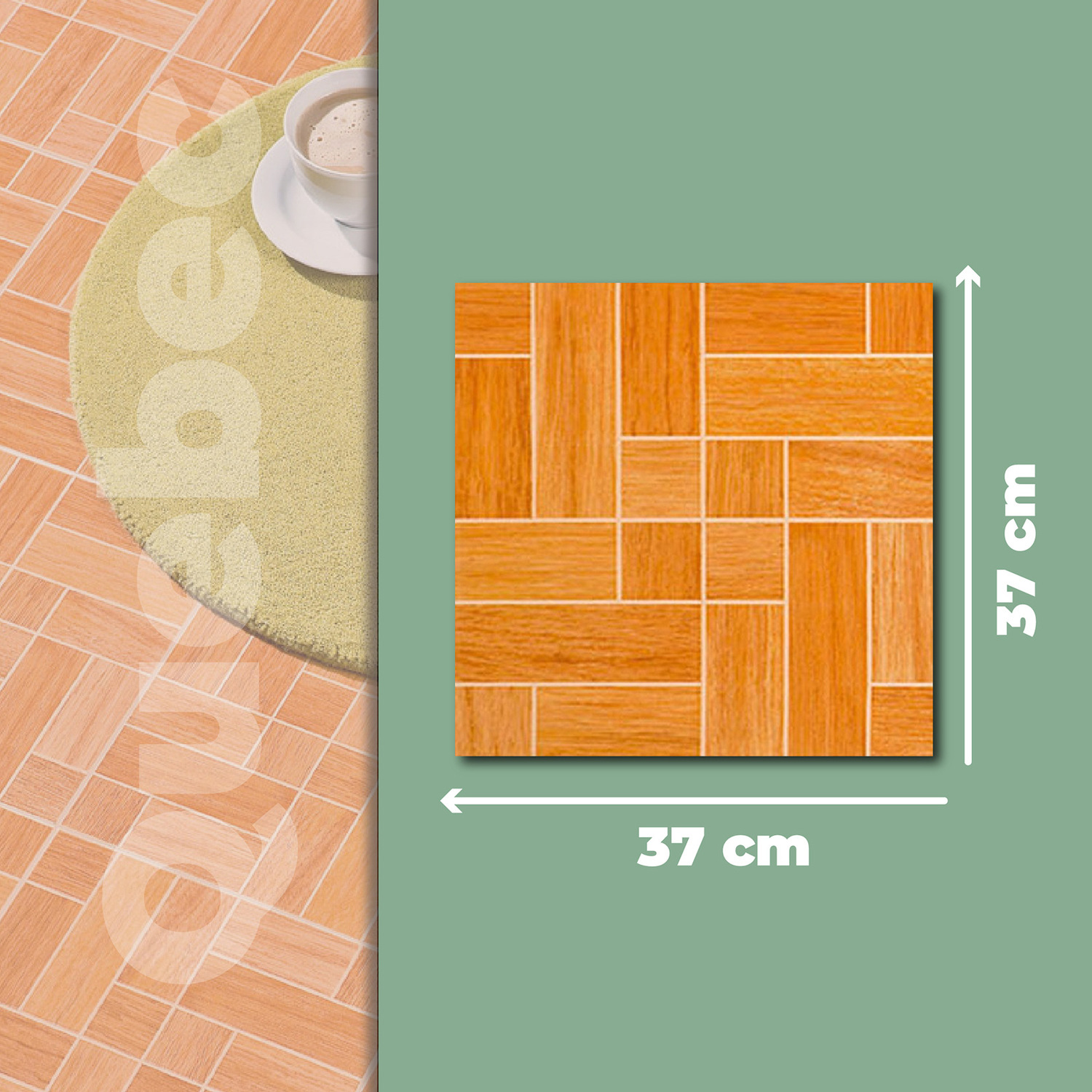 Piso Quebec Caoba Daltile 37x37 cm