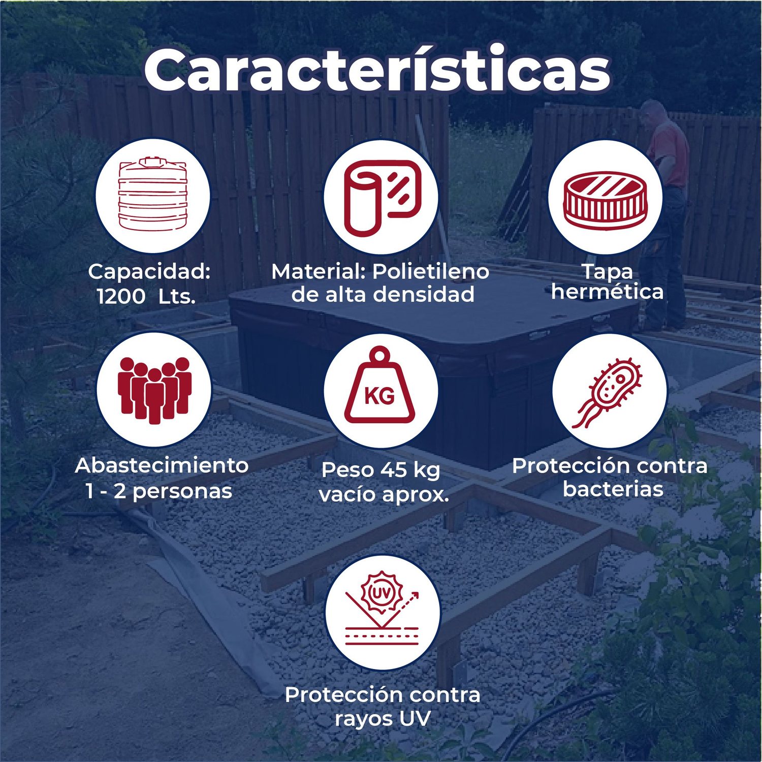 Cisterna Rotoplas Equipada 1200 L Para Almacenar Agua