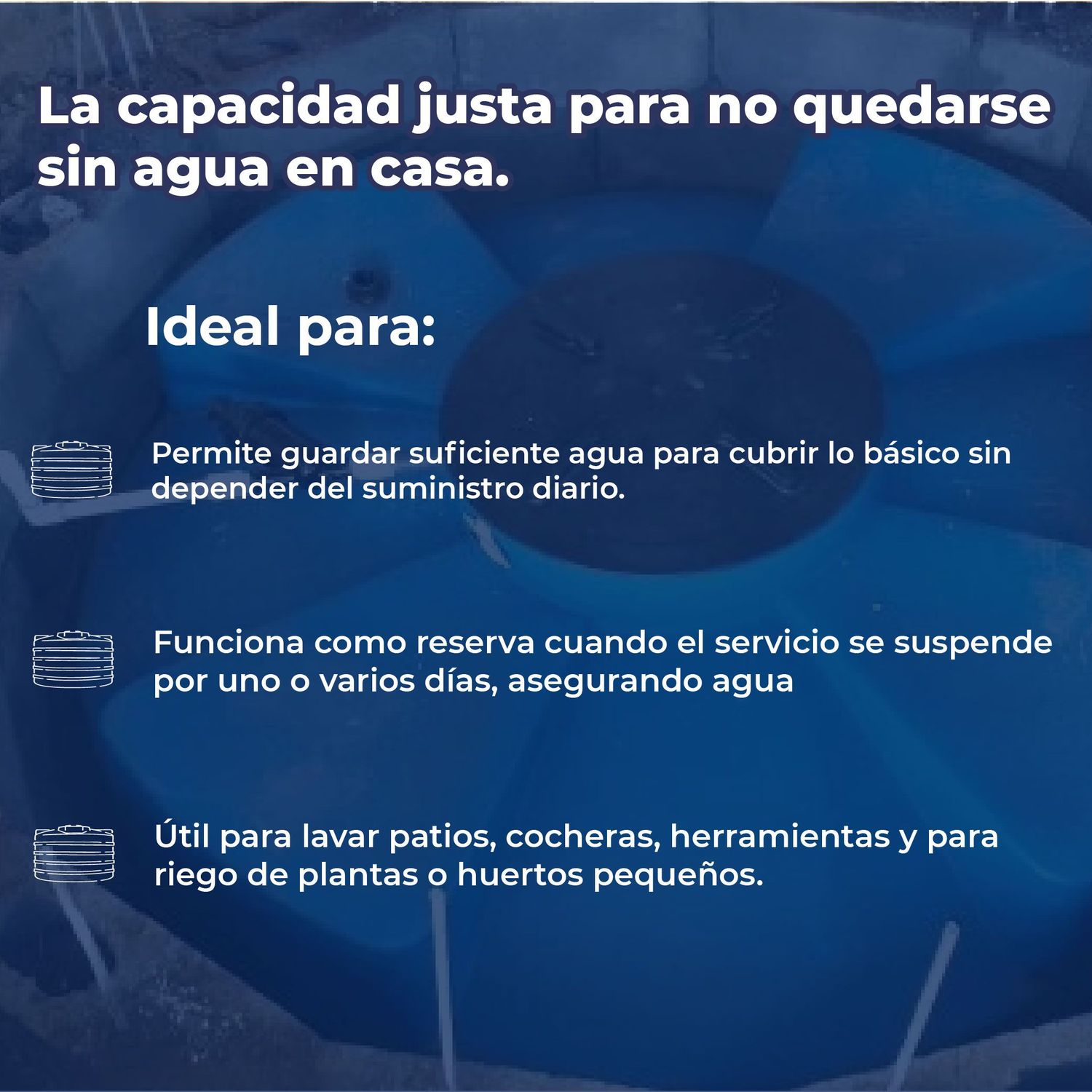Cisterna Rotoplas 2800 Litros sin Equipo para Almacenar Agua
