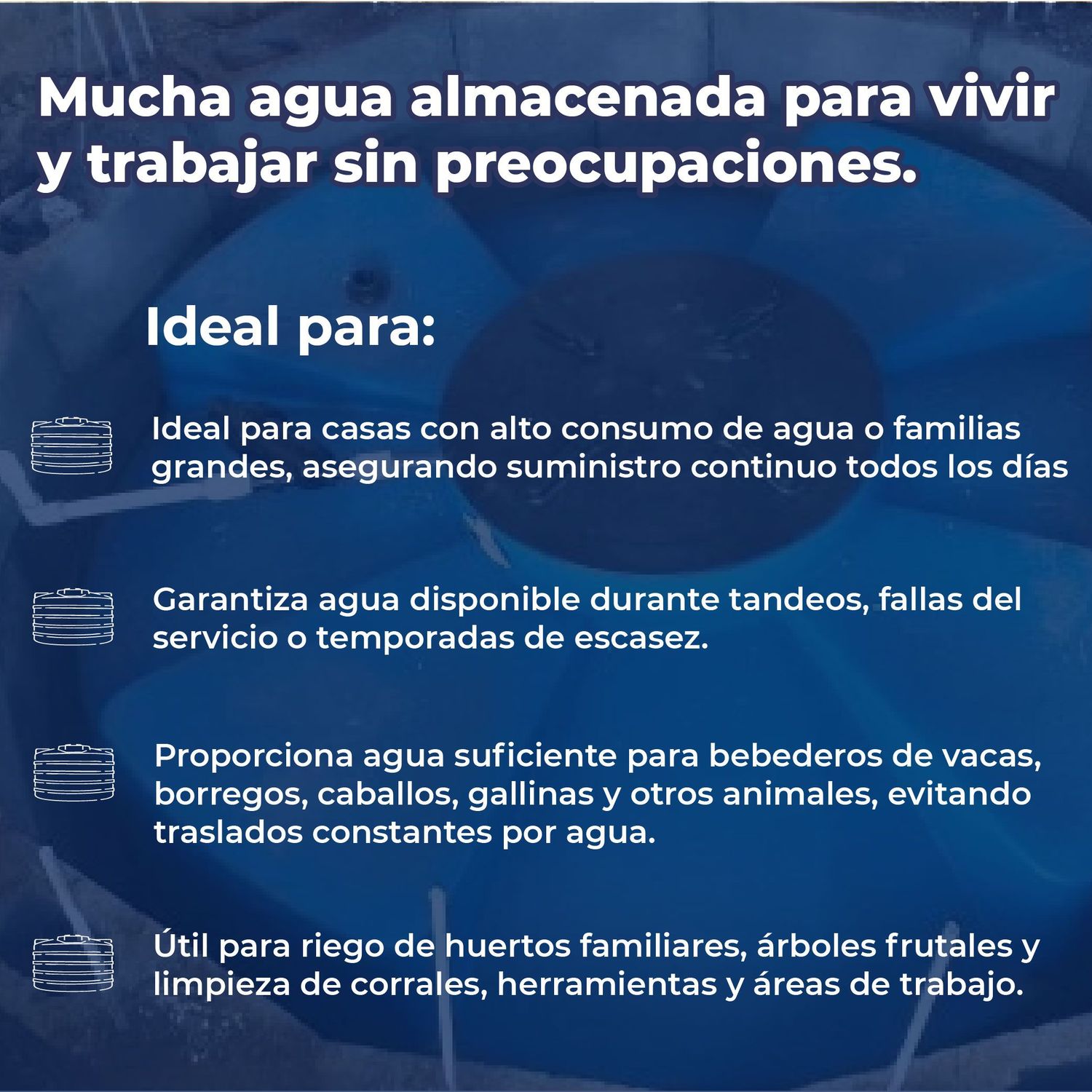 Cisterna Sin Equipo 10,000 L Rotoplas 2.38 X 2.43 M