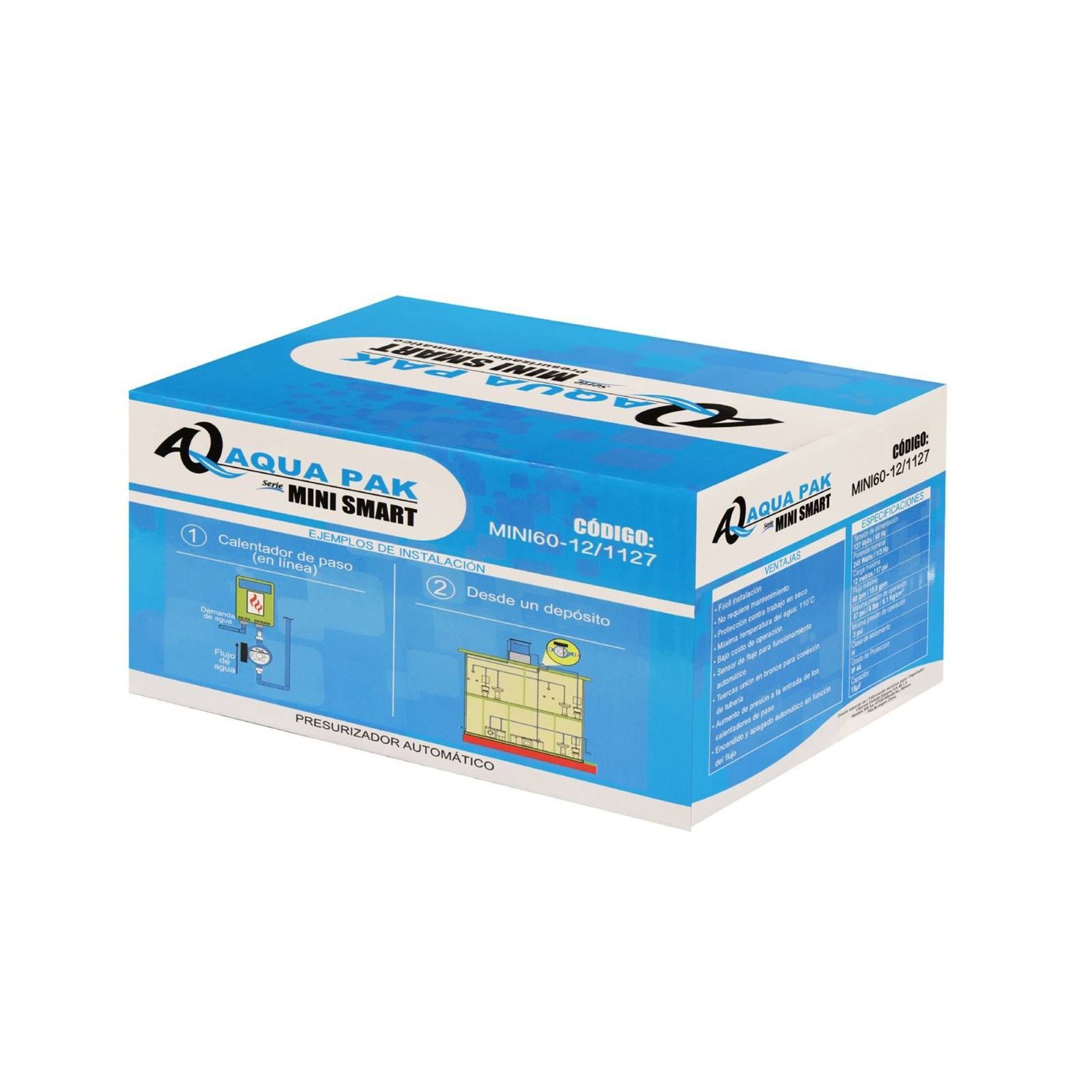 Bomba Presurizadora de Agua Mini Smart 1/3 127 V Aqua Pak