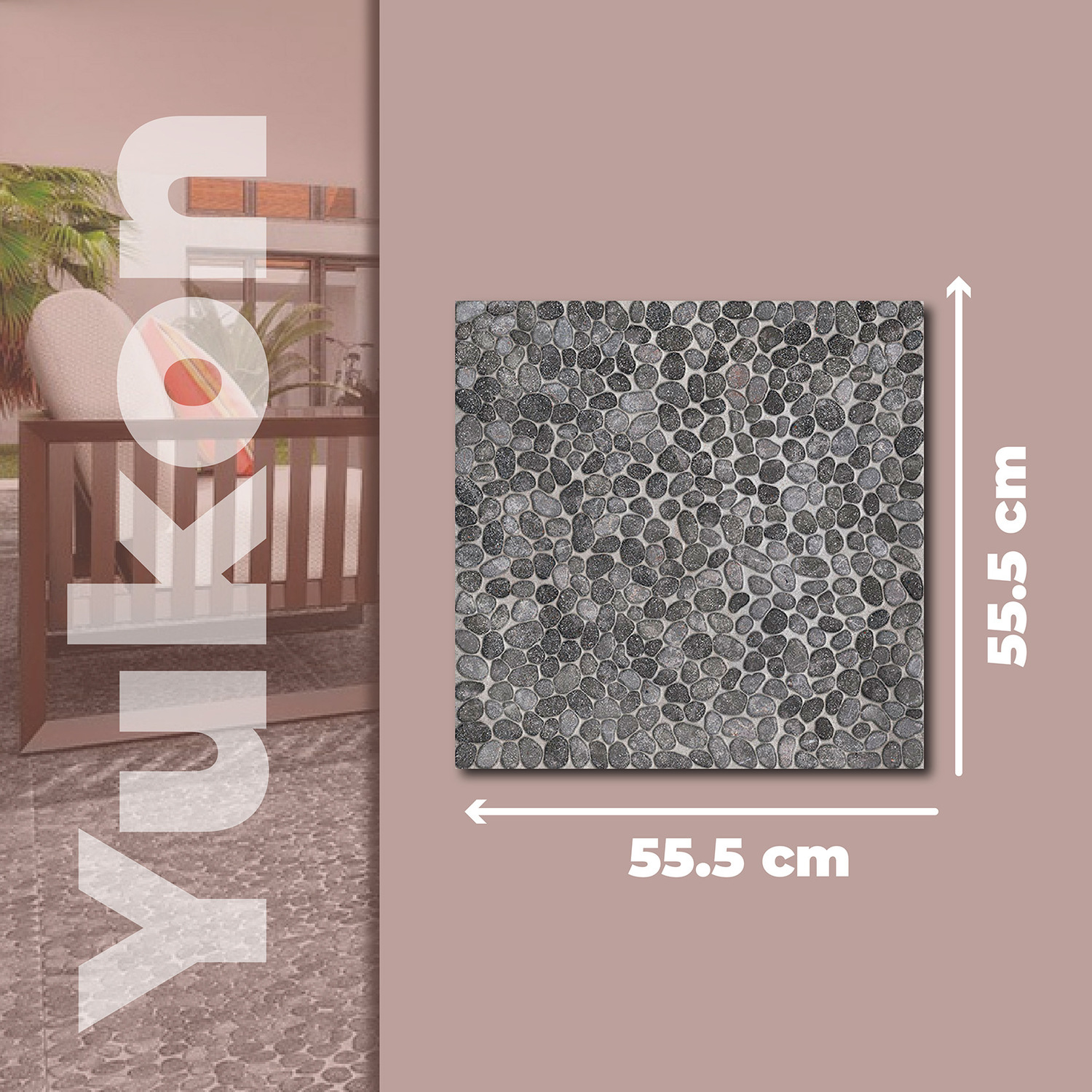 Piso Yukón Black Vitromex 55.5 x 55.5 cm