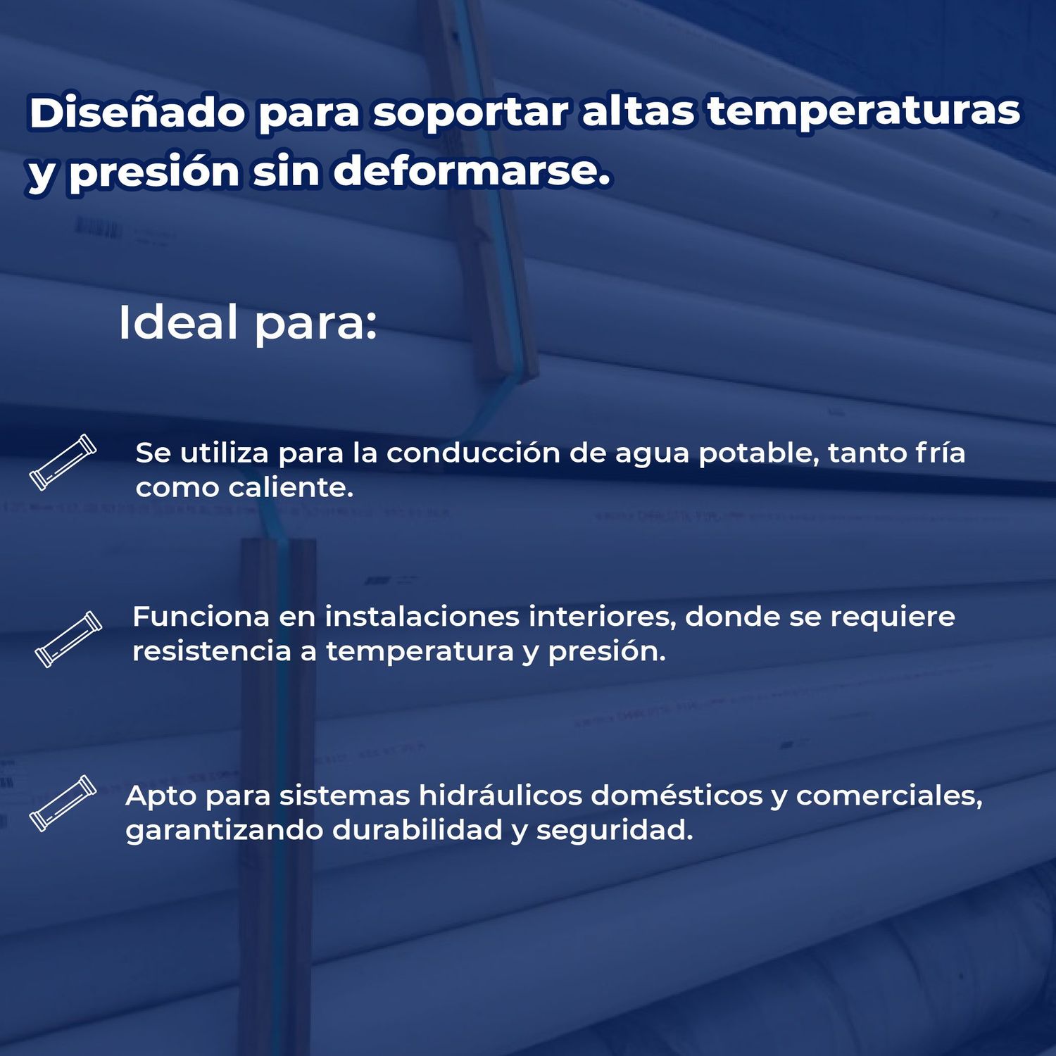 Tubo CPVC 38 MM 1 1/2 (6 M) Iusa