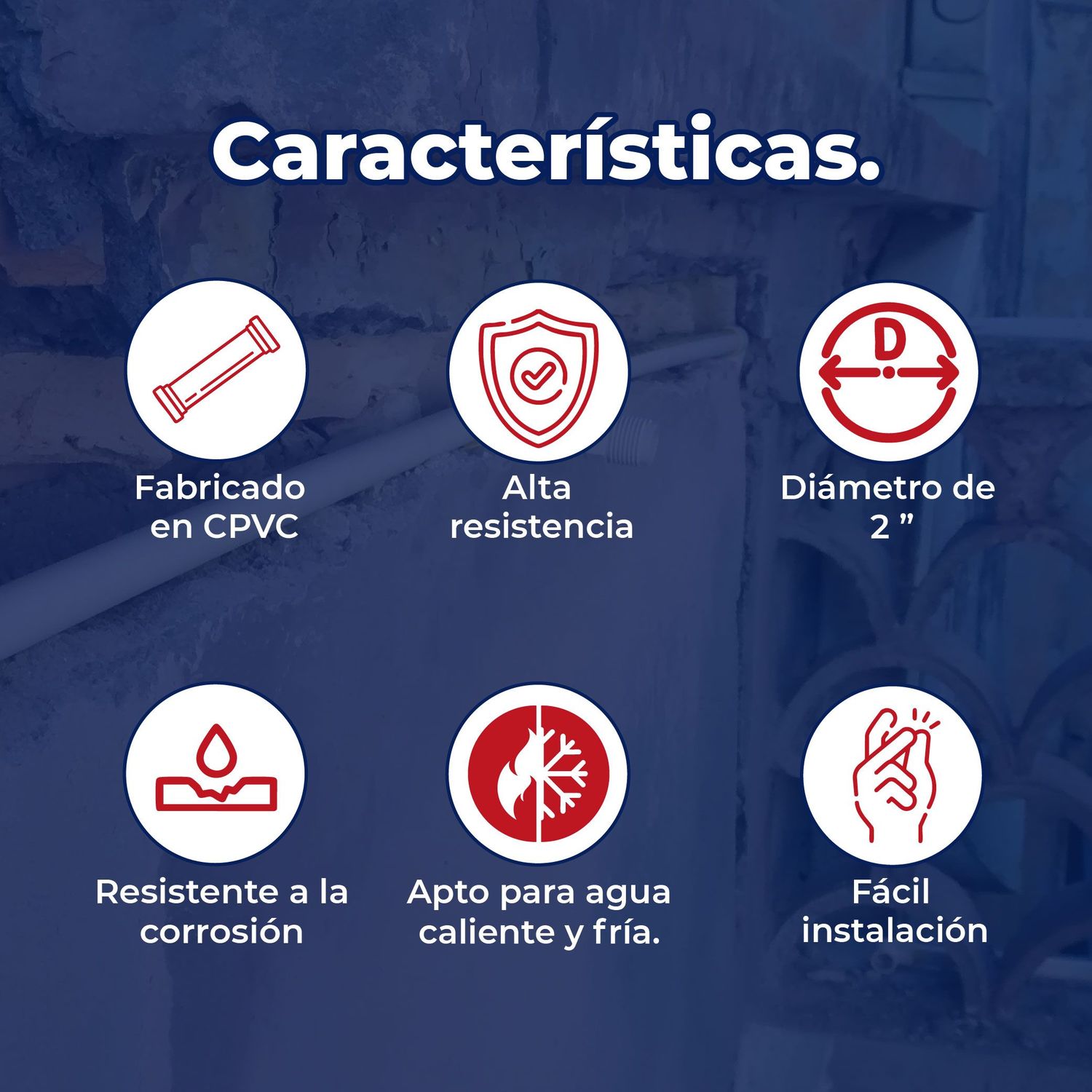 Tubo CPVC Iusa 2 pulgadas x 6.10 m