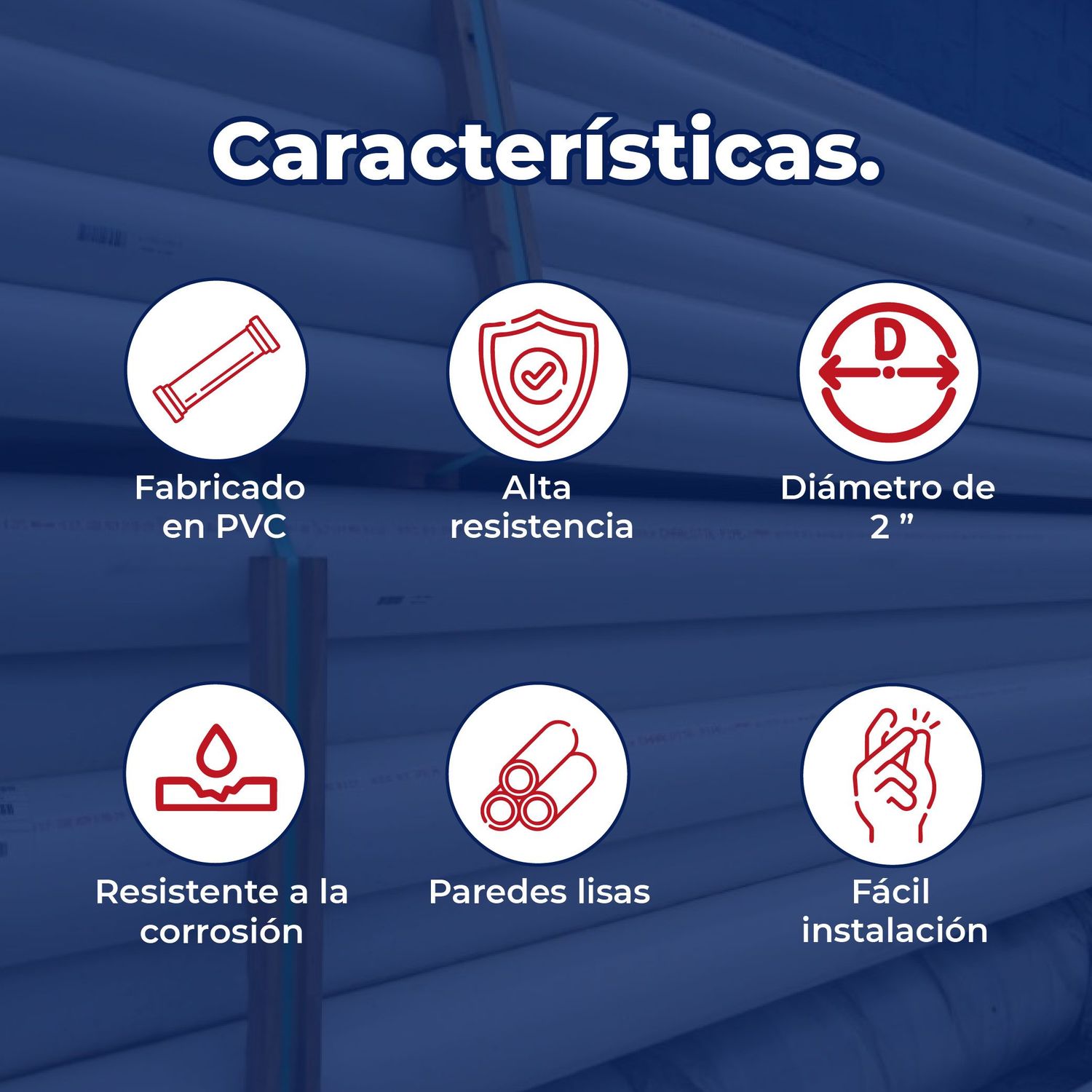 Tubo Para Sanitario PVC Norma 2 pulg x 6.10 m DTC