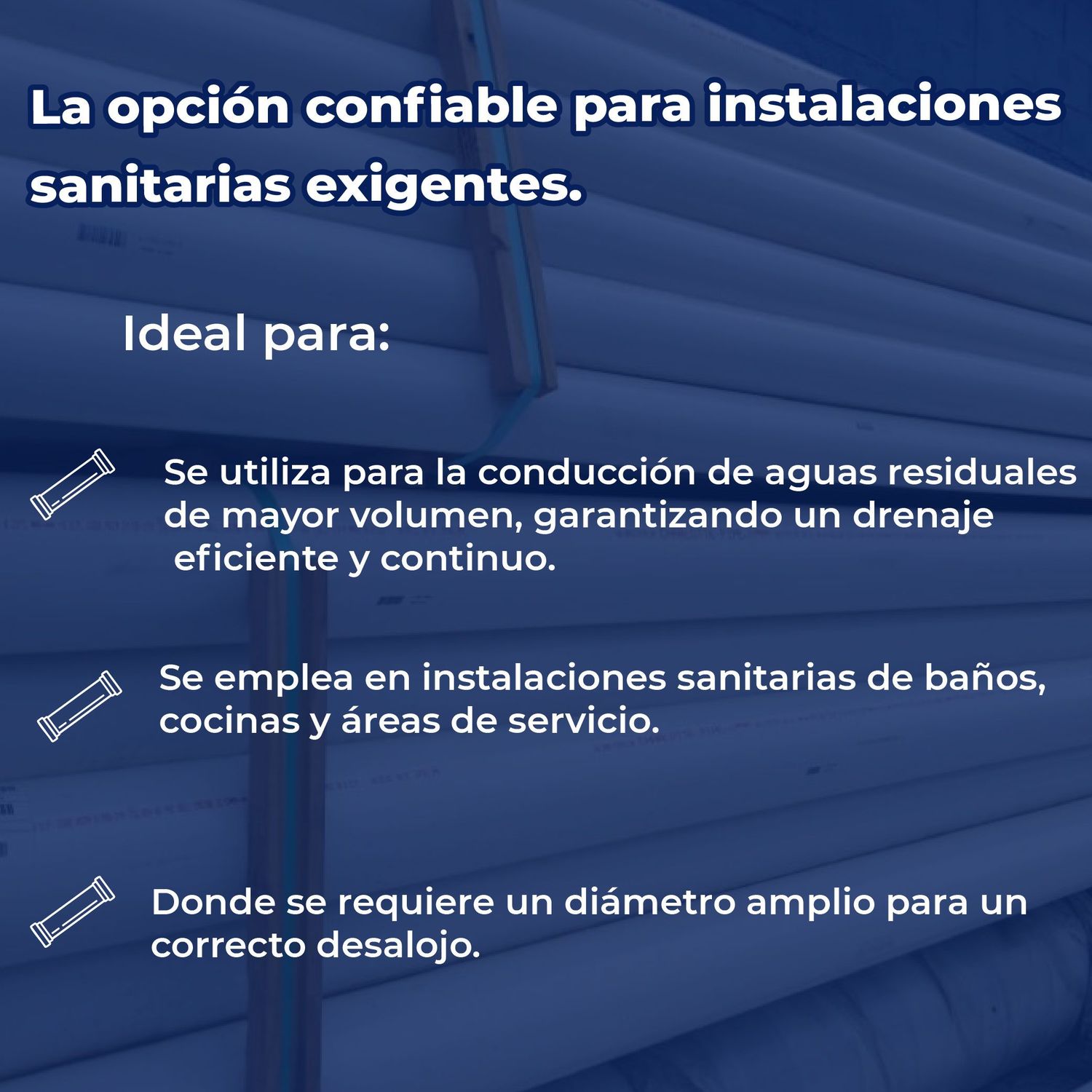 Tubo Sanitario PVC 3 pulgadas x 6.10 m DTC