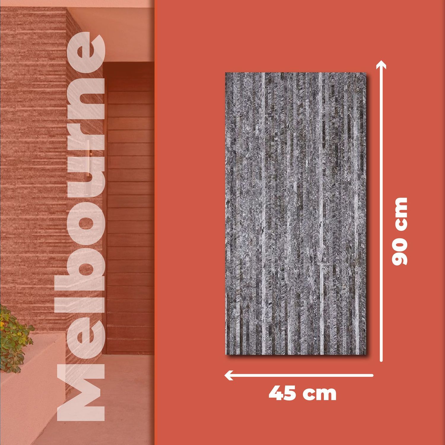 Muro Melbourne Gray Daltile 45 x 90 cm Rectificado