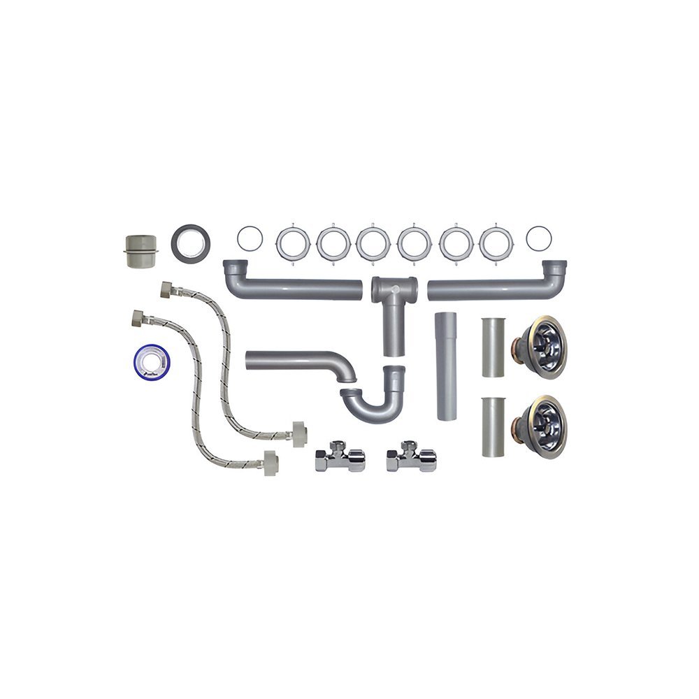 Kit de Instalación Coflex Fregadero 2 Tarjas con Contracanasta