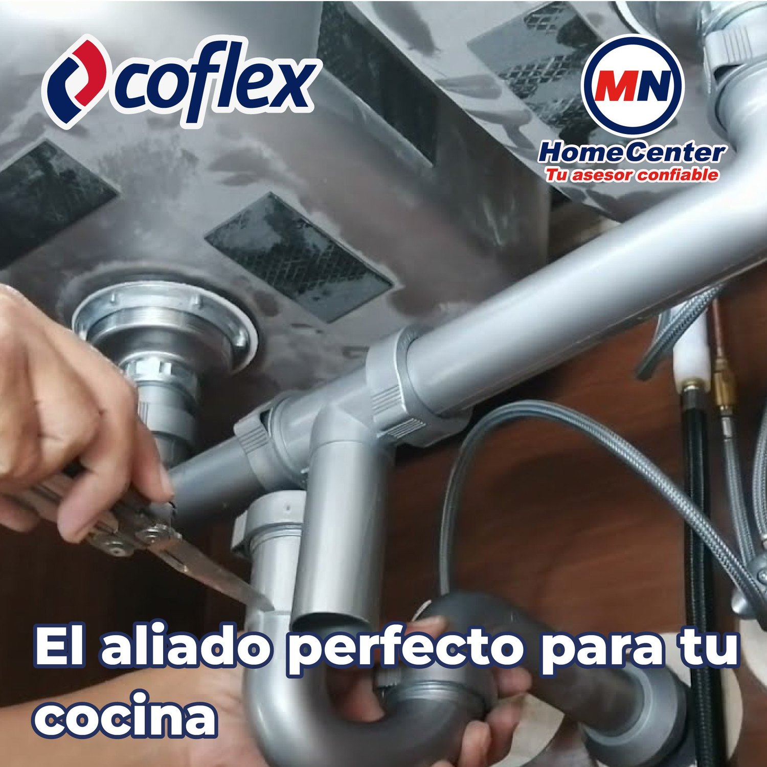 Kit de Instalación Coflex Fregadero 2 Tarjas con Contracanasta