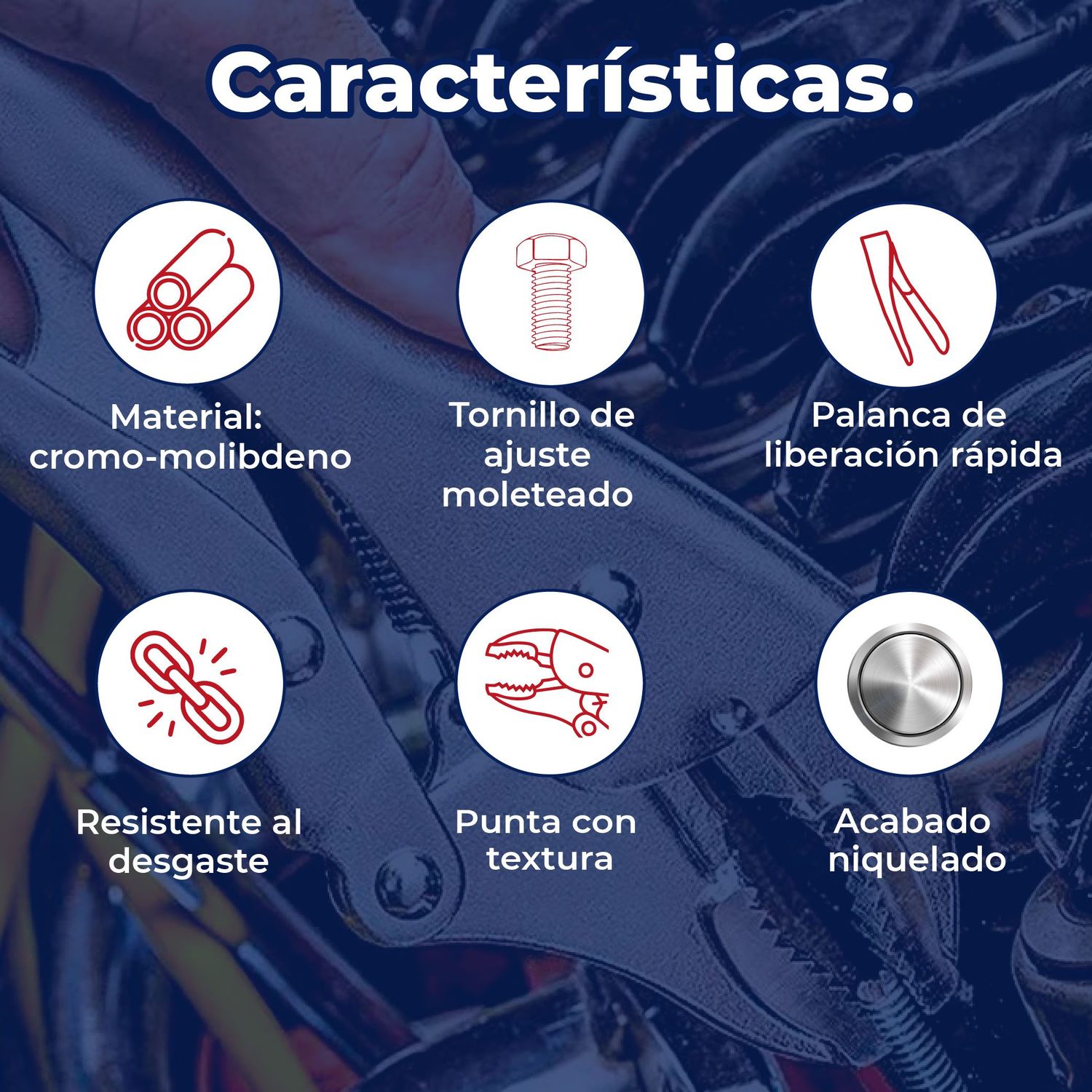 Pinza de Presión 10" Pulgadas Mordaza Recta Truper