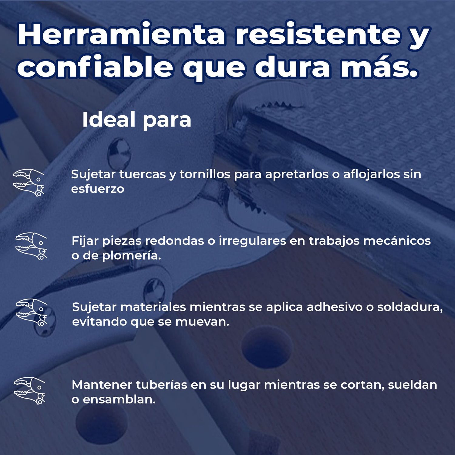 Pinza de Presión 10" Pulgadas Mordaza Recta Truper