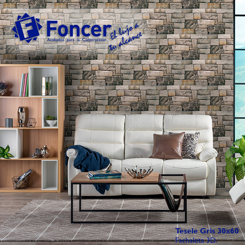 Fachaleta Tesele Foncer 30 x 60 cm gris