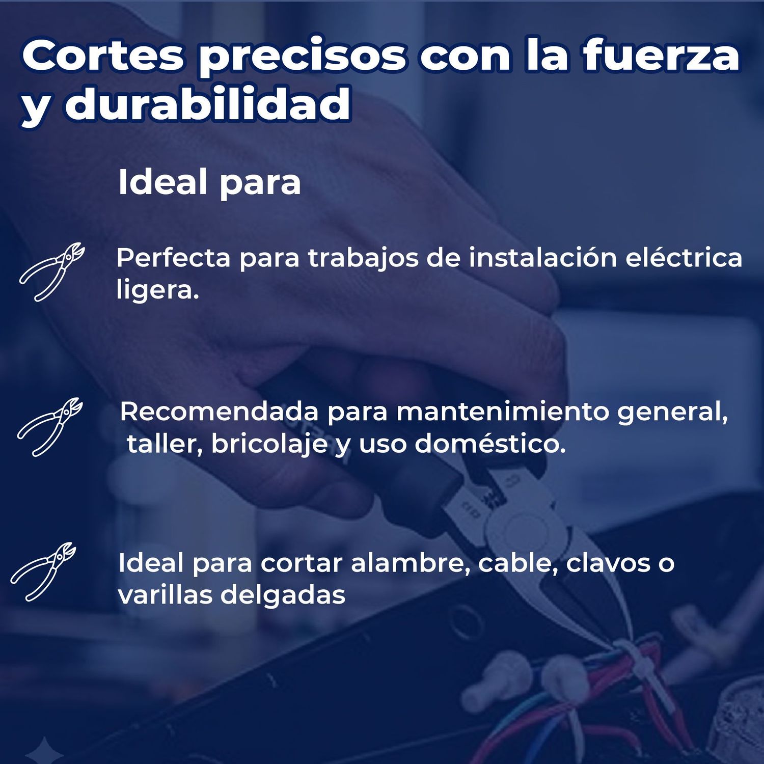 Pinza de Corte Diagonal Pretul 8 pulgadas Mango de PVC