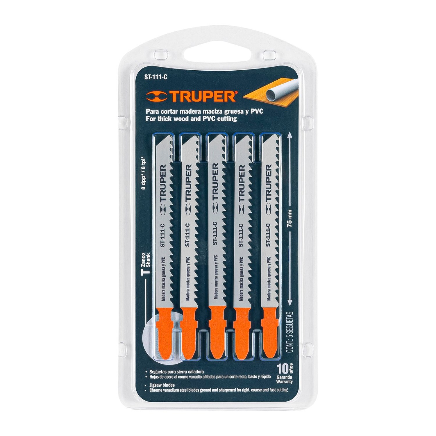 Segueta Caladora T Cortes Rectos Madera Truper